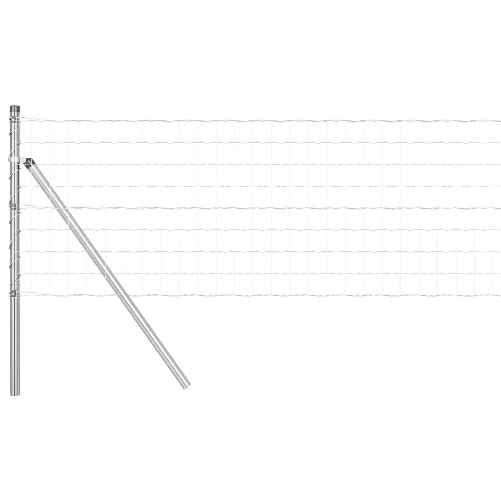 Gard Euro cu 13 stâlpi 0.6x25 m Oțel galvanizat GartenMobel Dekor