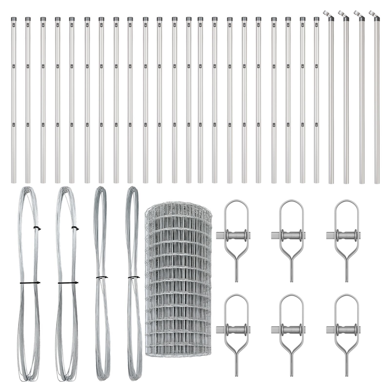 Împrejmuire Euro cu 13 Stâlpi 0.6x50 m Oțel galvanizat GartenMobel Dekor