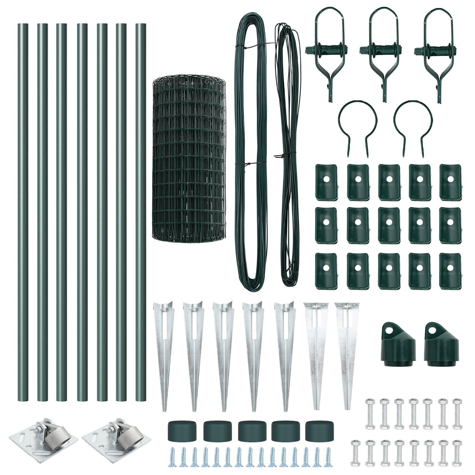 Îngrădire Euro Set de 2 Verde Metal 10 x 0.8 m Durabil GartenMobel Dekor