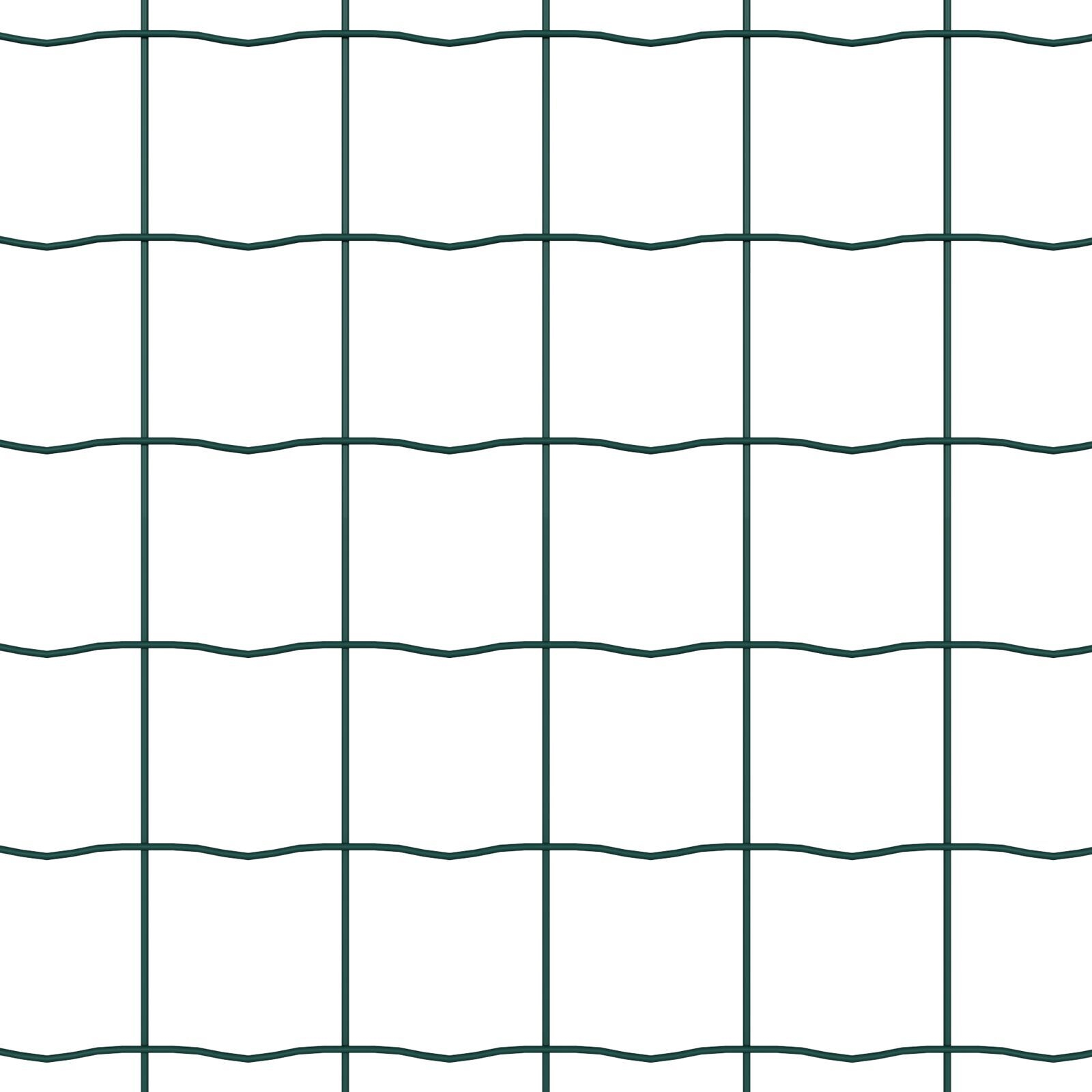 Gard Euro cu 13 posturi cu vârf 0.8x25 m Oțel galvanizat verde GartenMobel Dekor