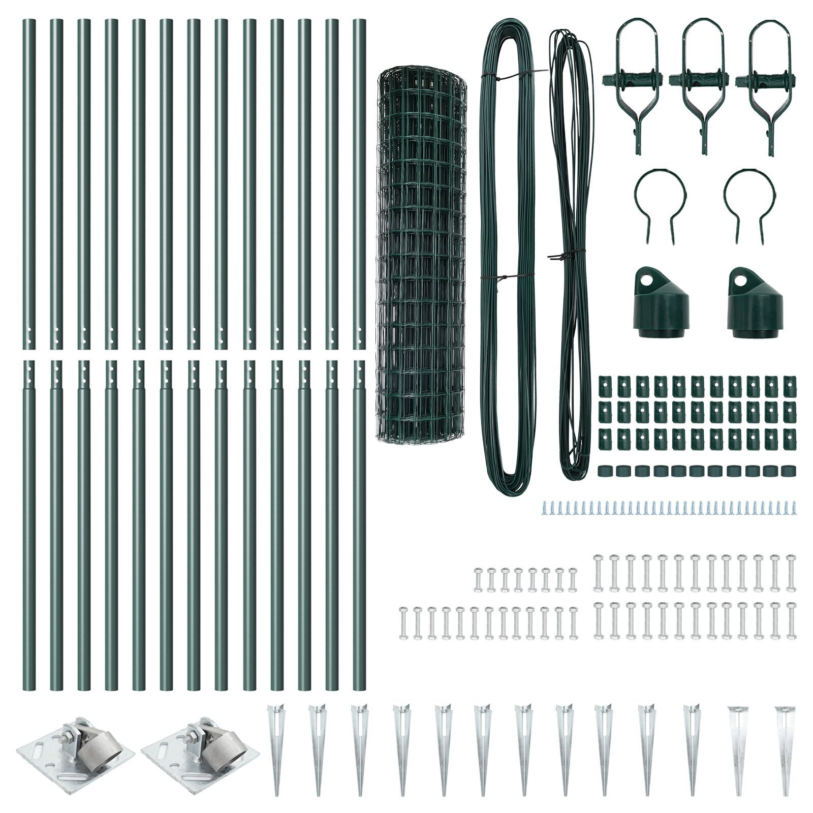 Euro Fence Set de 2 Verde Oțel vopsit electrostatic 25 x 1.2 m GartenMobel Dekor