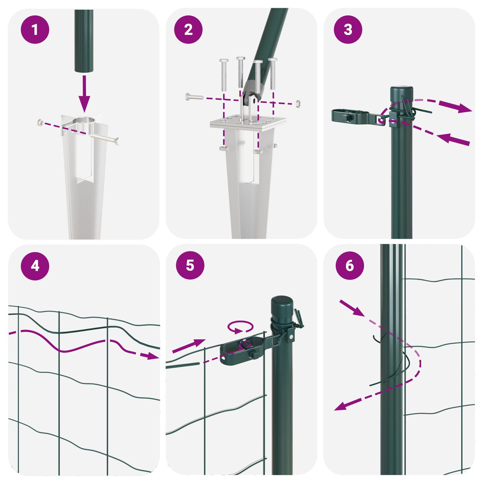 Euro Fence Set de 2 Verde Oțel vopsit electrostatic 25 x 1.2 m GartenMobel Dekor