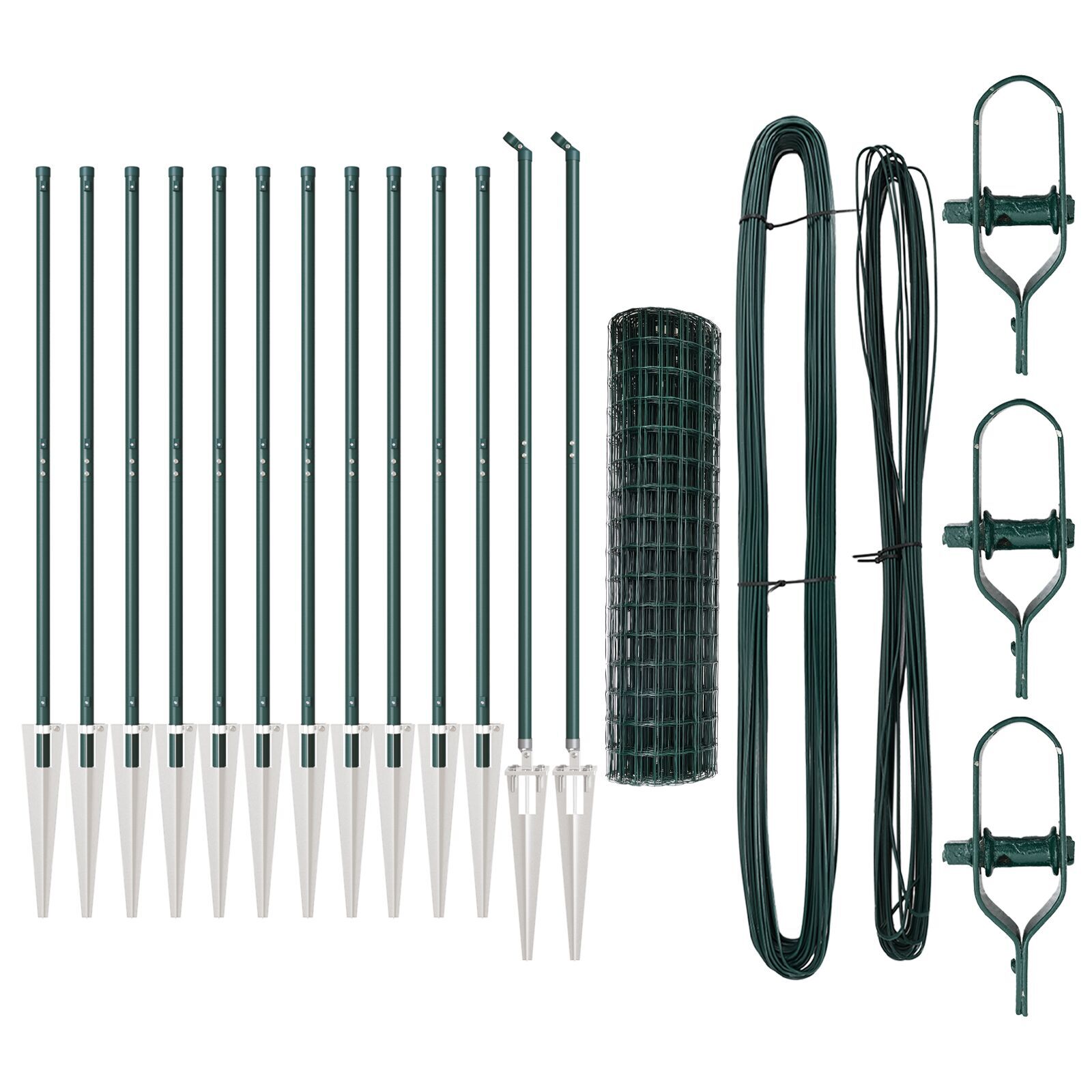Euro Fence Set de 2 Verde Oțel vopsit electrostatic 25 x 1.2 m GartenMobel Dekor
