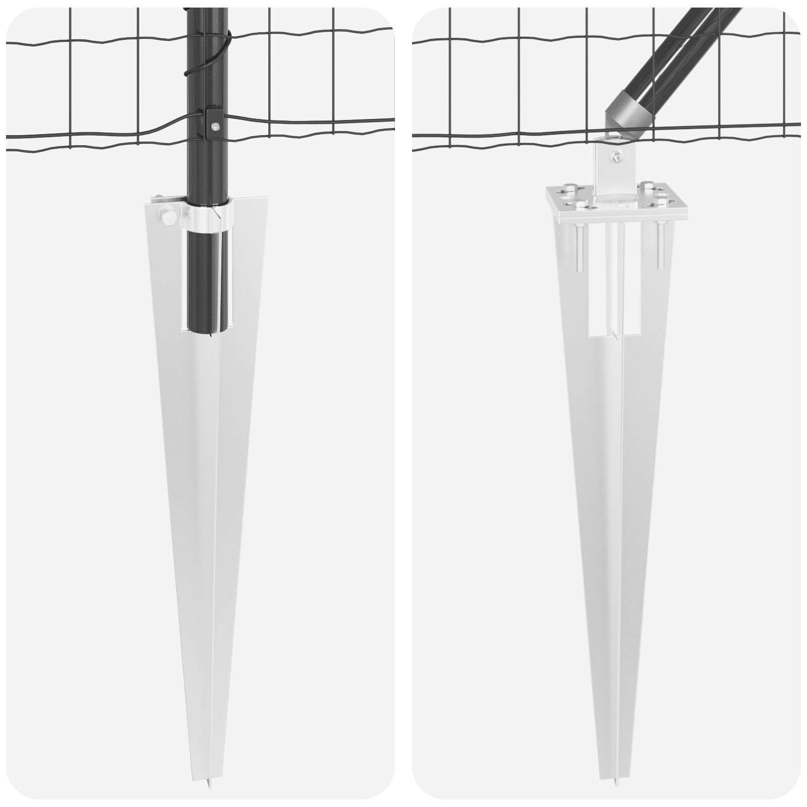 Euro Fence cu 7 Posturi Spike 1.4x10 m Oțel Galvanizat Gri GartenMobel Dekor