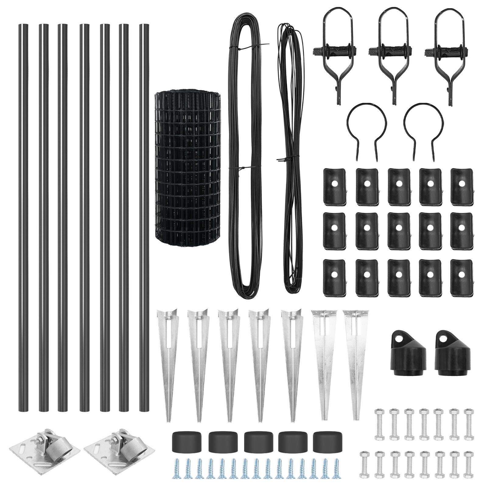 Gard Euro cu 7 Posturi Spike 1x10 m Oțel Galvanizat Gri GartenMobel Dekor