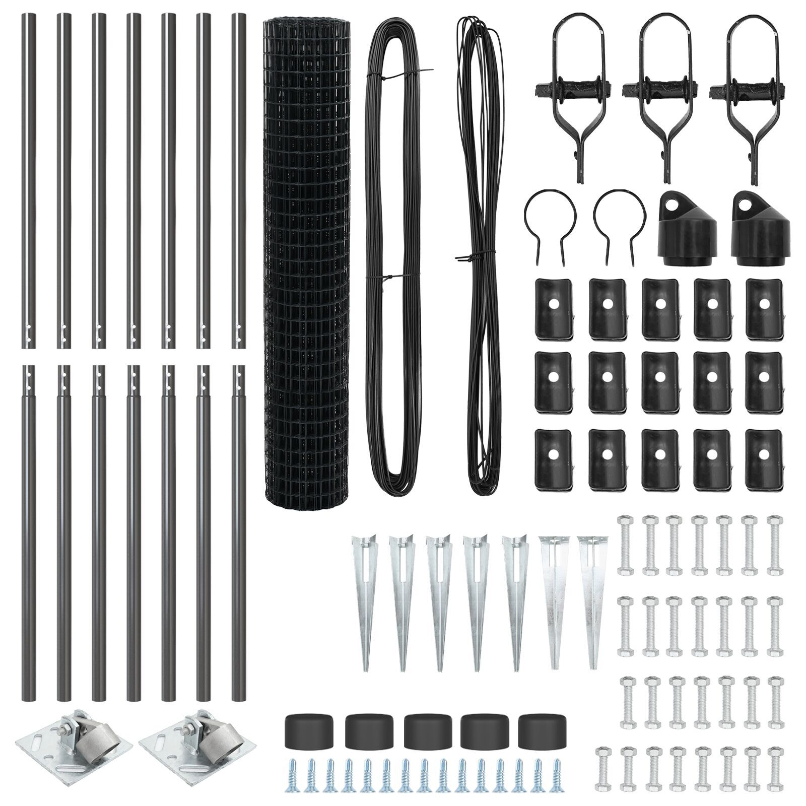 Gard Euro cu 7 țepe 1,5x10 m Oțel galvanizat Gri GartenMobel Dekor