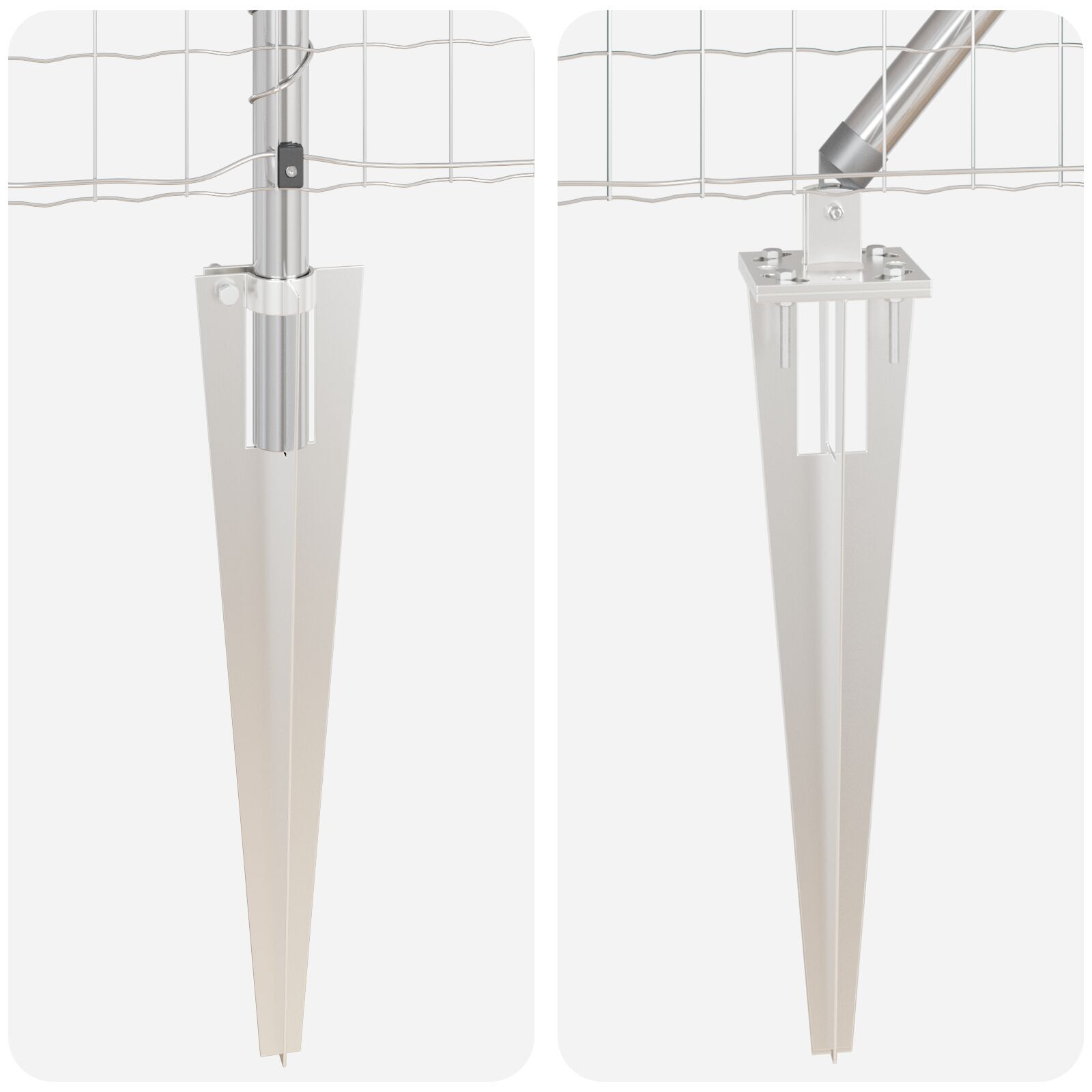 Euro Fence cu 7 stâlpi cu vârf 1.2x10 m Oțel galvanizat GartenMobel Dekor