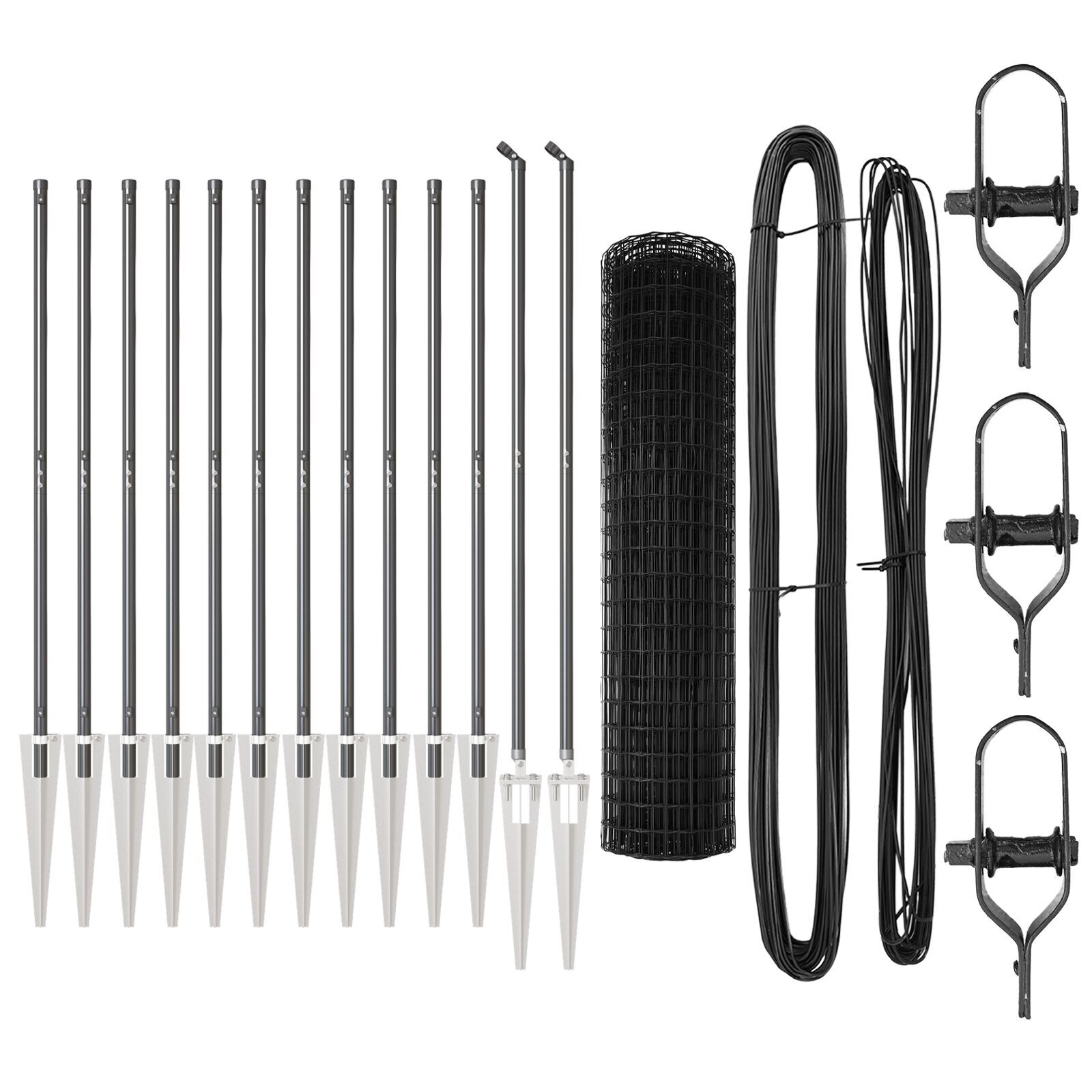 Împrejmuire Euro Set de 2 Gri Oțel Vopsit Electrostatic GartenMobel Dekor