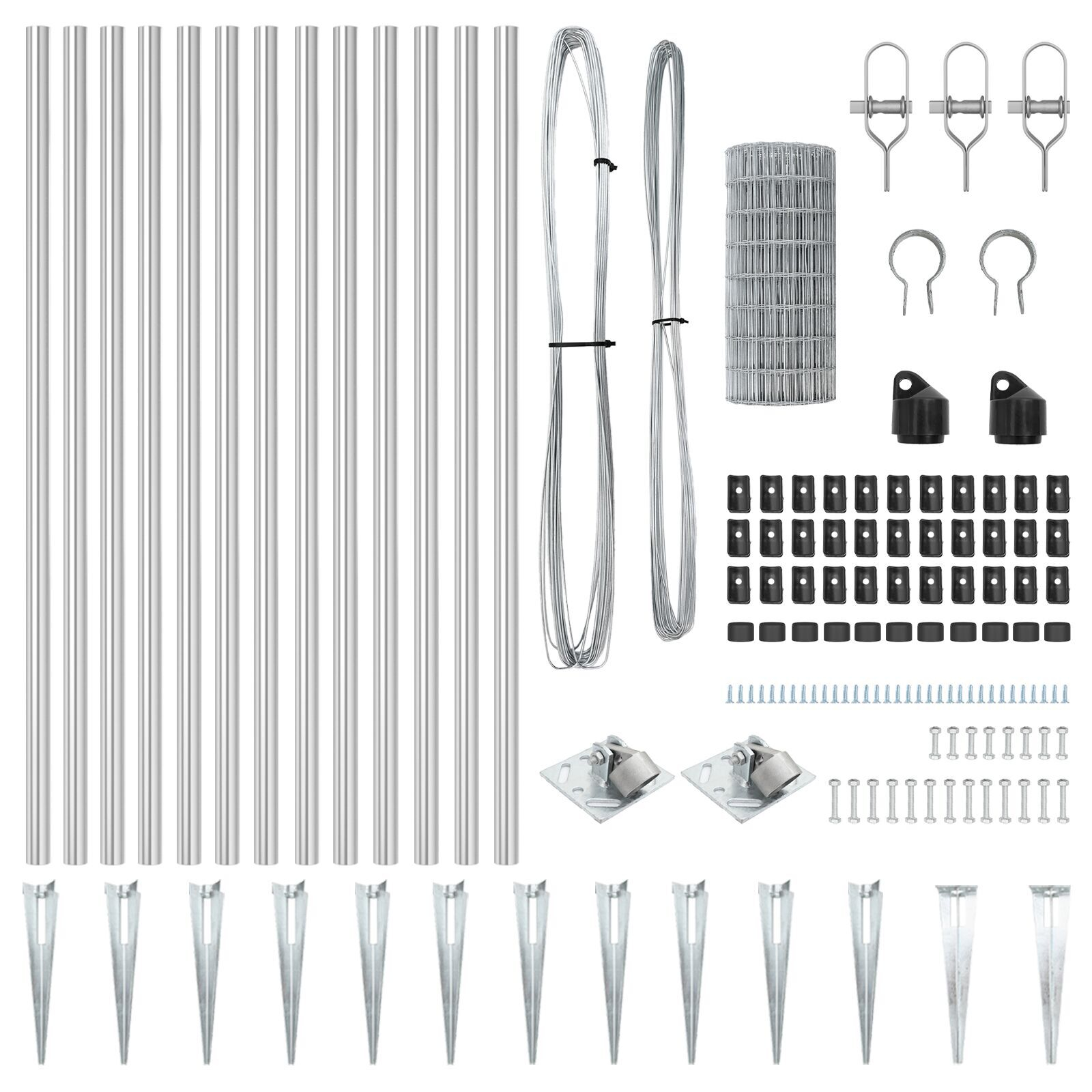 VidaXL Euro Fence cu 7 posturi de fixare 1x10 m Oțel galvanizat GartenMobel Dekor
