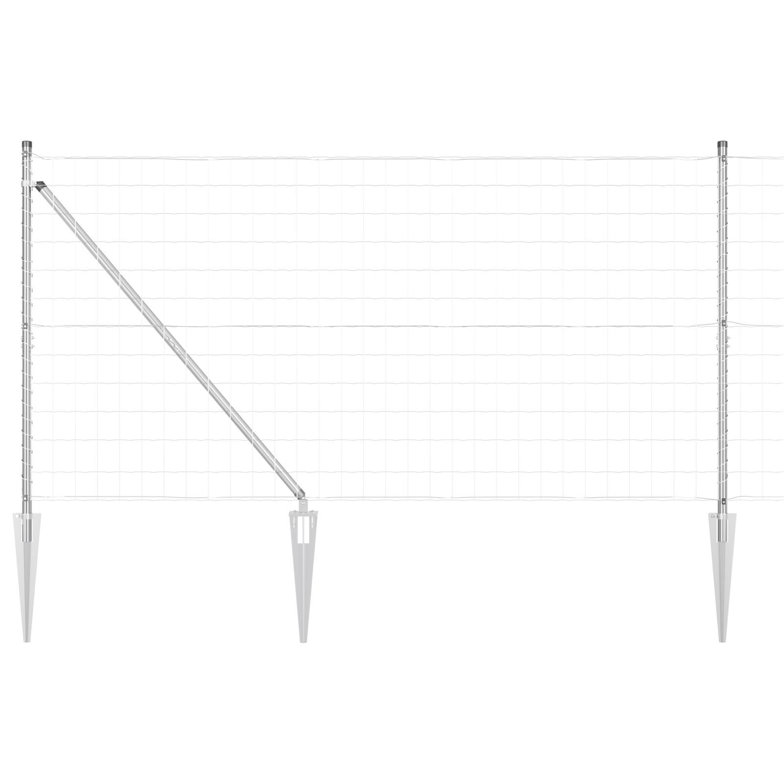 Euro Fence cu 13 posturi în vârf 1.2x25 m Oțel galvanizat GartenMobel Dekor