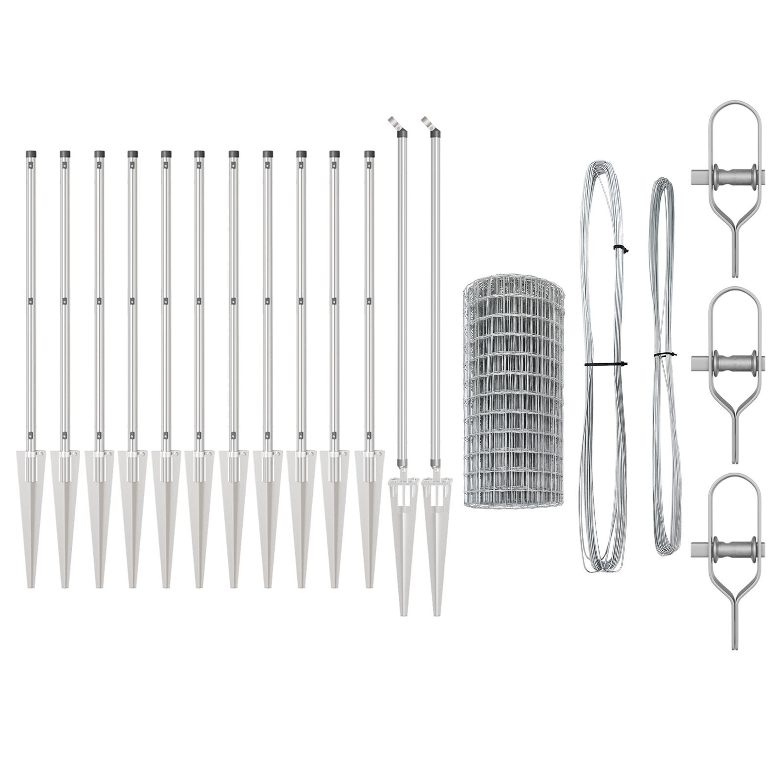 Gard Euro cu 13 Posturi în Vârf 1x25 m Oțel Galvanizat GartenMobel Dekor