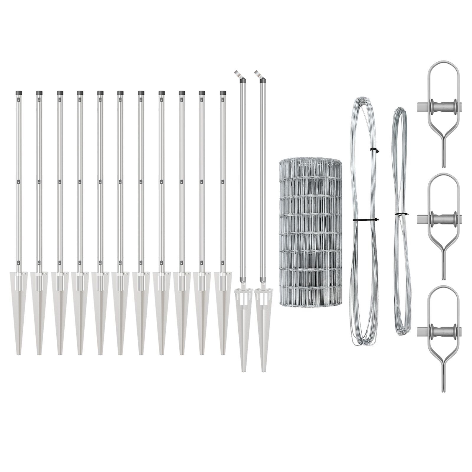 Gard Euro cu 7 Poste Spike 1x10 m Oțel Galvanizat GartenMobel Dekor