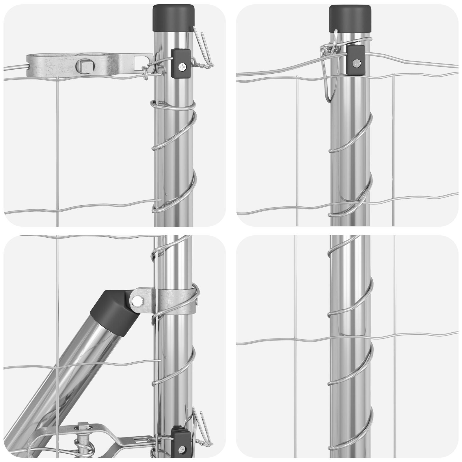 Gard Euro cu 7 Stâlpi Spike 0.6x10 m Oțel galvanizat GartenMobel Dekor
