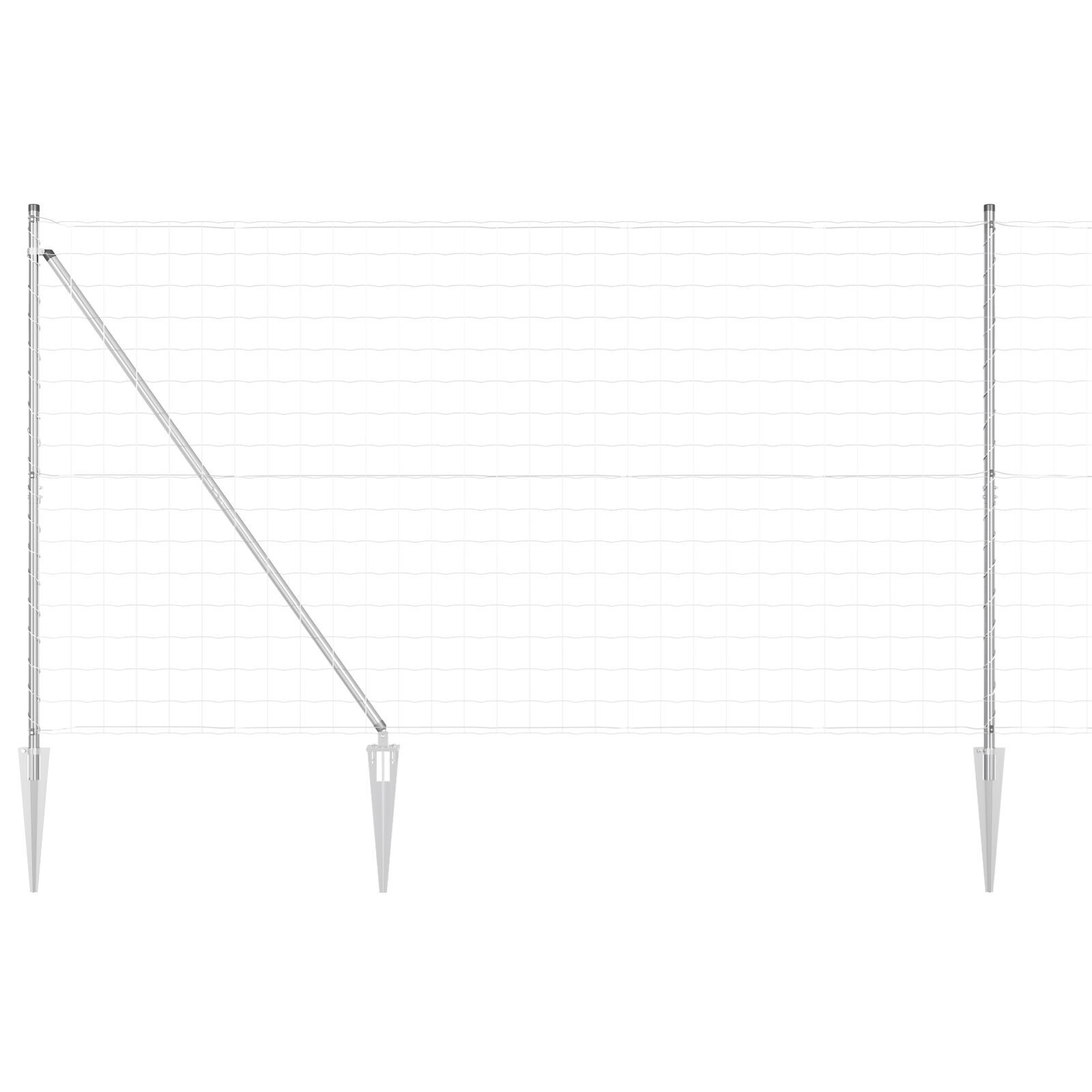 Împrejmuirea Euro cu 7 stâlpi de vârf 1.5x10 m Oțel galvanizat GartenMobel Dekor