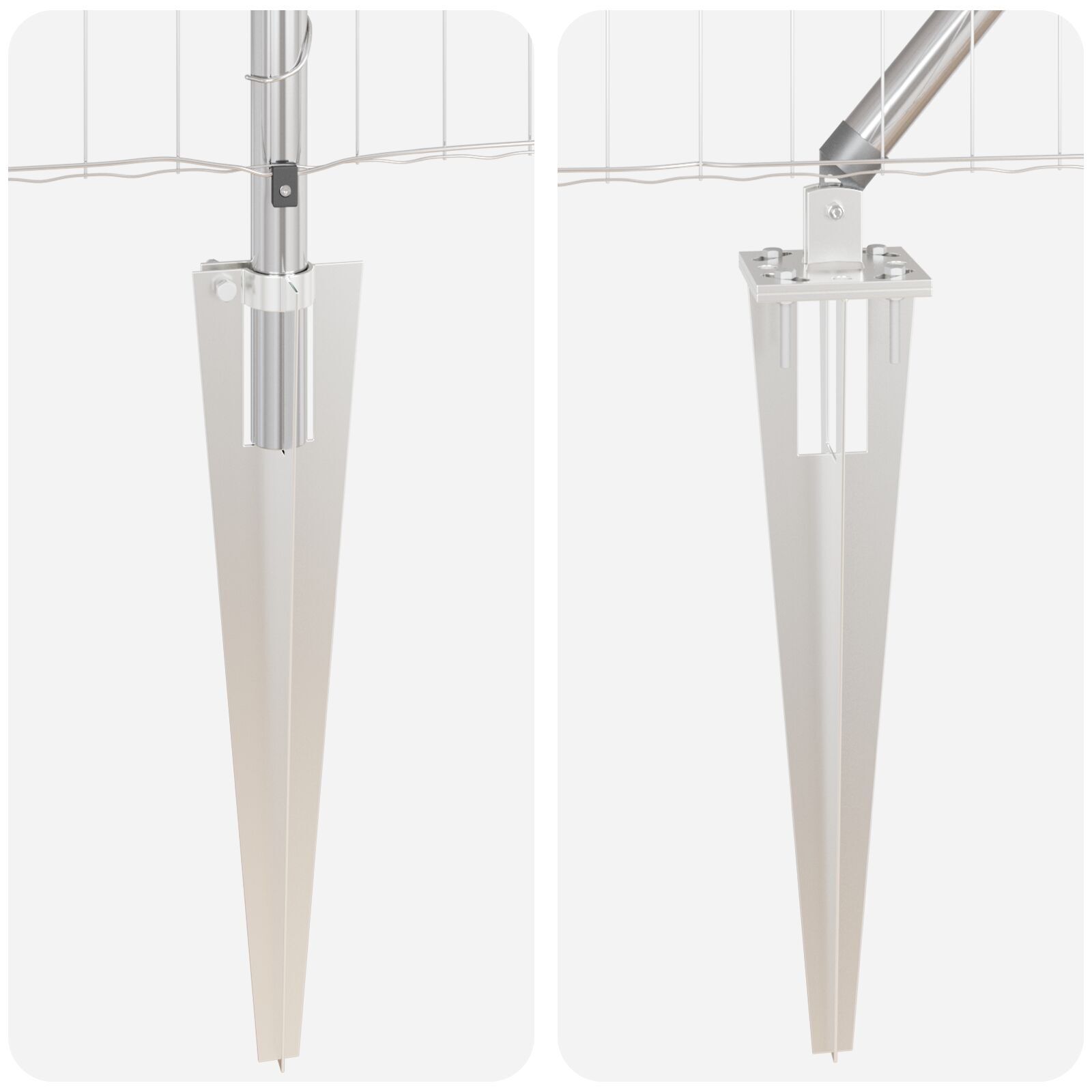 Îngrădire Euro cu 13 Stâlpi Țepuți 1.2x25 m Oțel Galvanizat GartenMobel Dekor