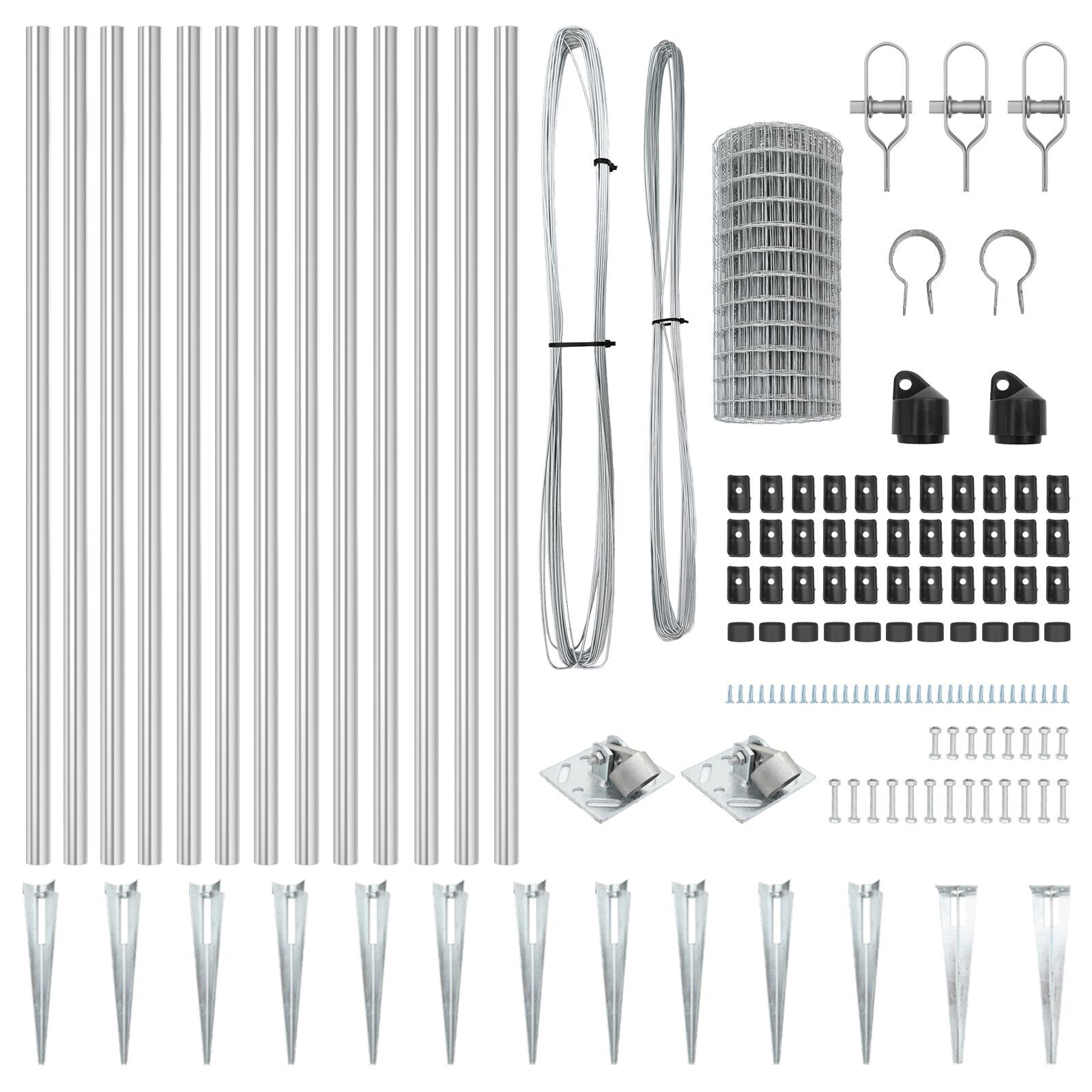 Gard Euro cu 13 țăruși de fixare 0.6x25 m din oțel galvanizat GartenMobel Dekor