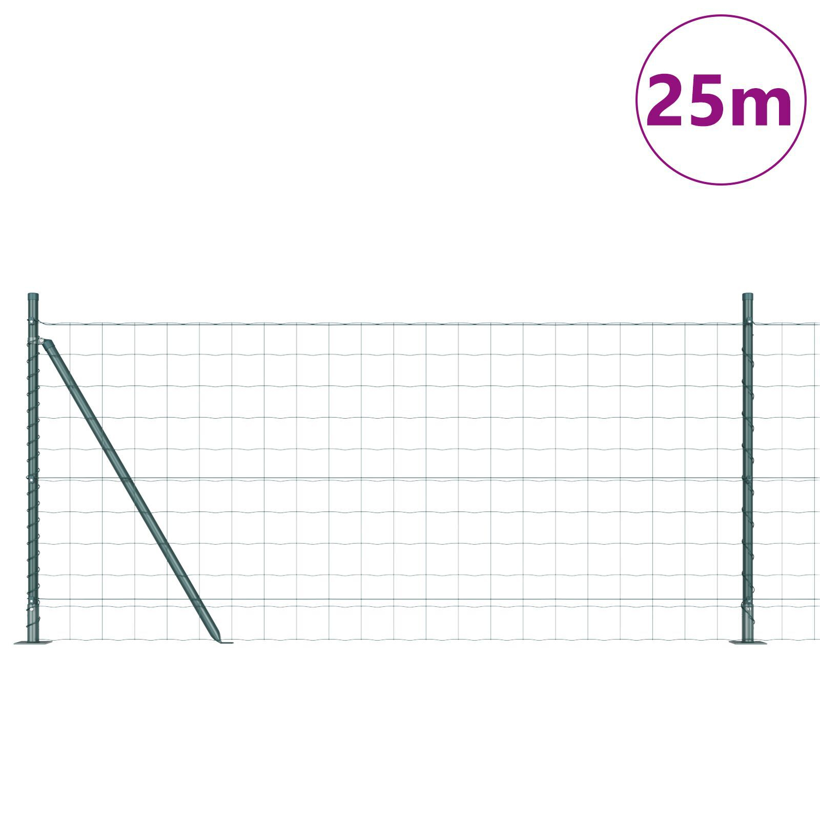 Euro Fence Set de 2 Verde Oțel, acoperire PVC 25 x 1.0 m GartenMobel Dekor