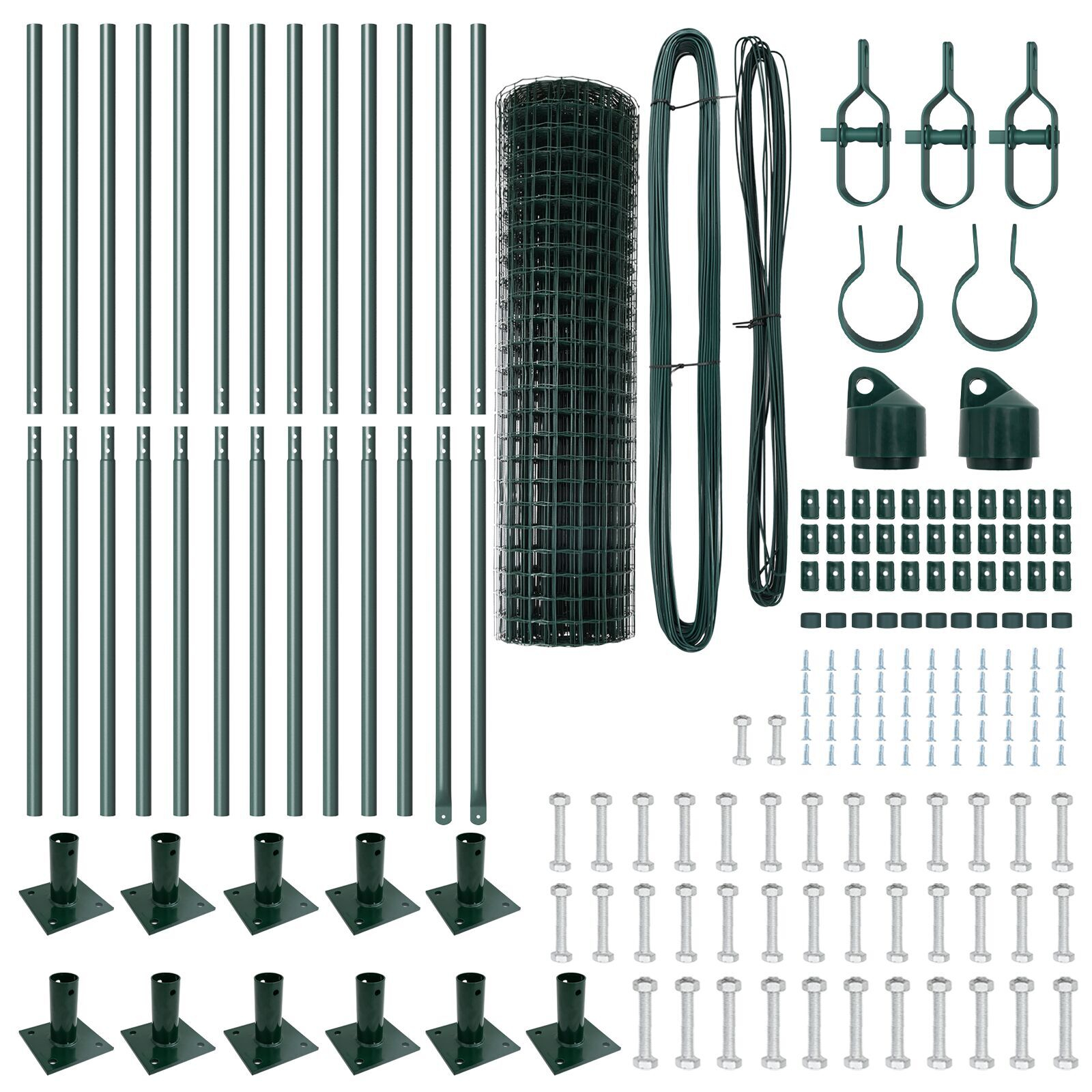 Euro Fence Set de 2 Verde Oțel Vopsit Electrostatic 25 x 0.8 m GartenMobel Dekor