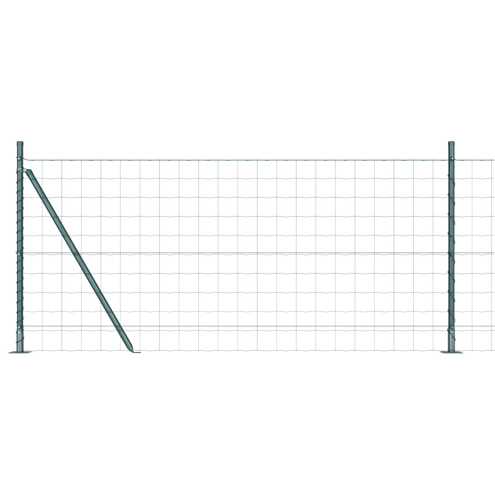 Euro Fence Set de 2 Verde Oțel Vopsit Electrostatic 25 x 0.8 m GartenMobel Dekor