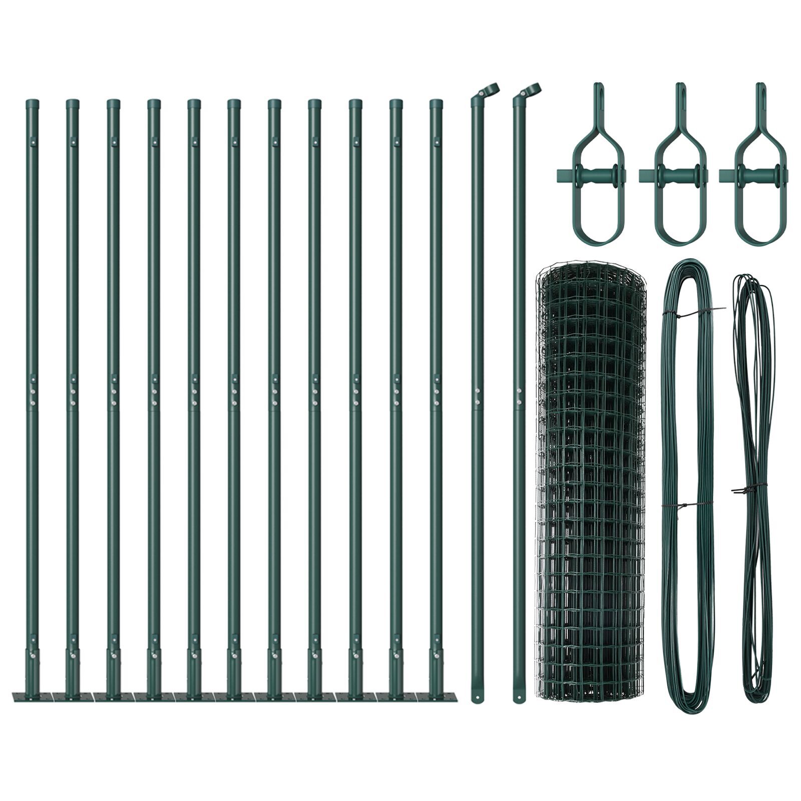 Euro Fence Set de 2 Verde Oțel Vopsit Electrostatic 25 x 0.8 m GartenMobel Dekor