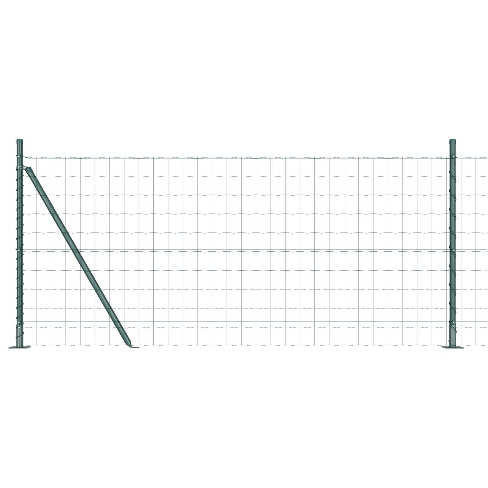 Împrejmuirea Euro cu 13 Stâlpi Flanșati 0.8 x 25 m Oțel Galvanizat GartenMobel Dekor