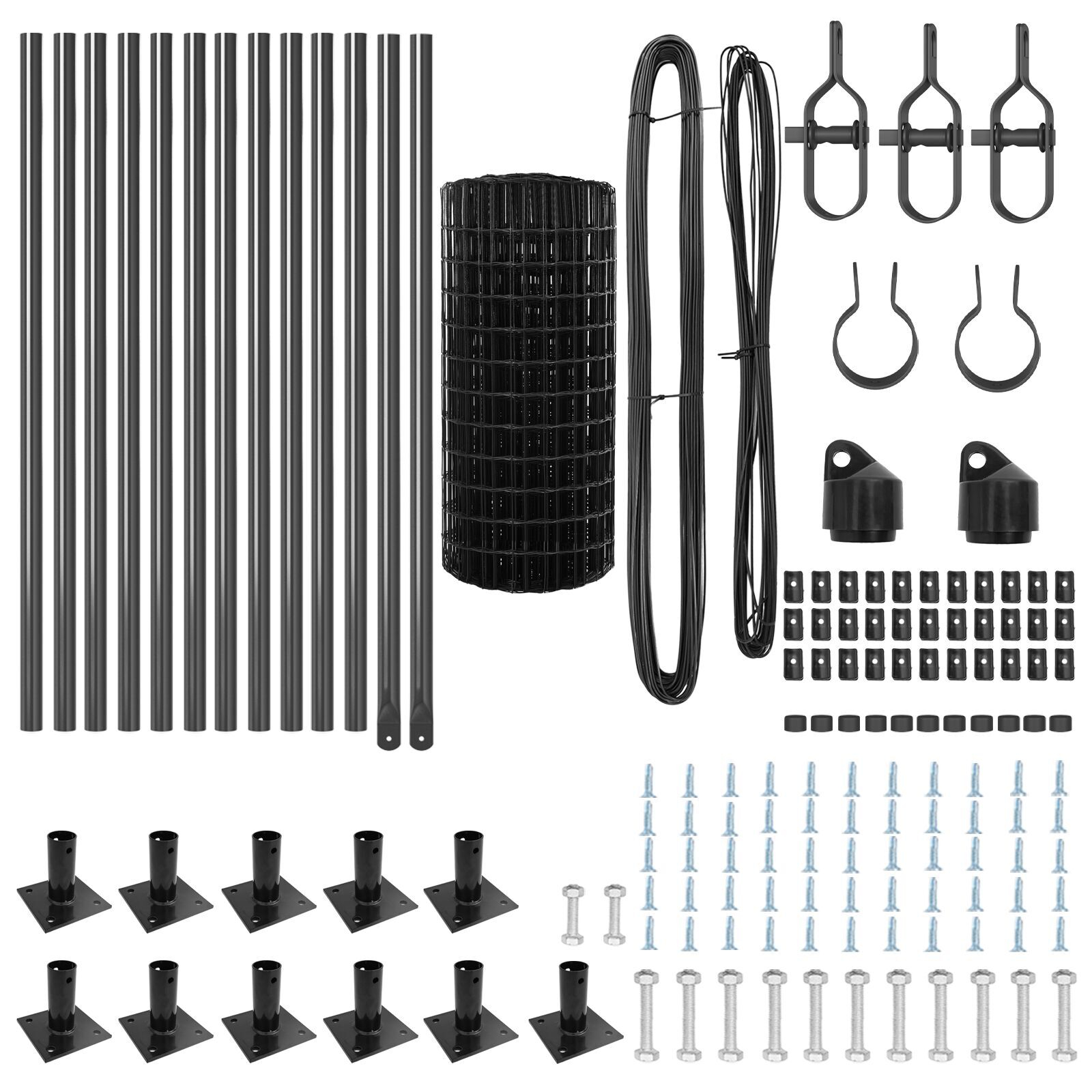 Împrejmuire Euro cu 13 Stâlpi Flanșați 0.6x25 m Oțel Galvanizat GartenMobel Dekor