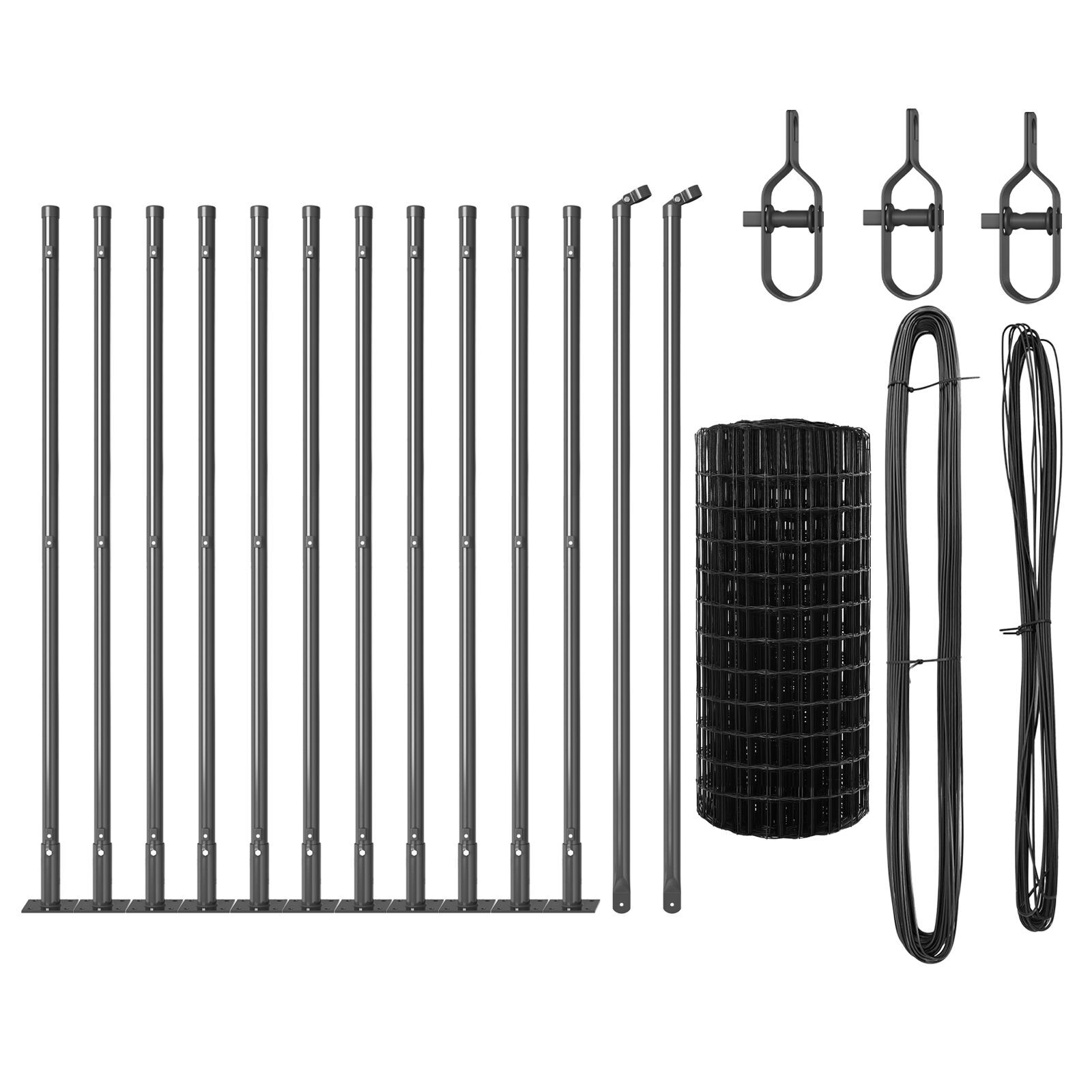 Împrejmuire Euro cu 13 Stâlpi Flanșați 0.6x25 m Oțel Galvanizat GartenMobel Dekor