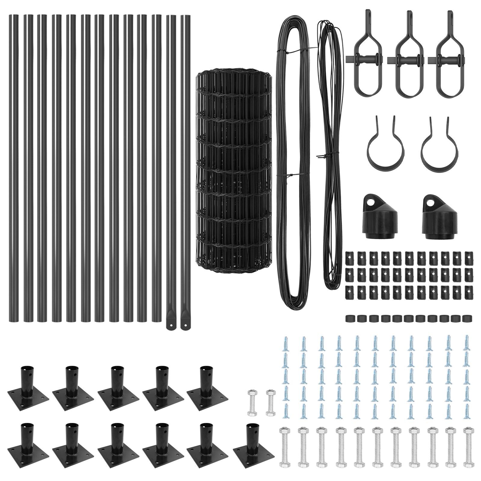 Împrejmuire Euro cu 13 posturi flanșate 0.6x25 m din oțel galvanizat GartenMobel Dekor