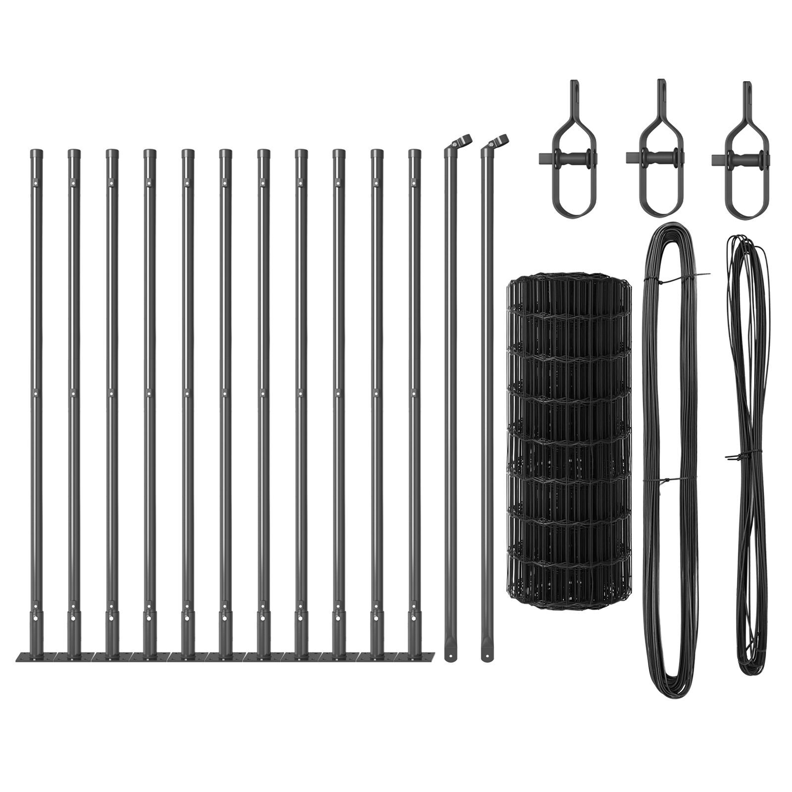 Împrejmuire Euro cu 13 posturi flanșate 0.6x25 m din oțel galvanizat GartenMobel Dekor