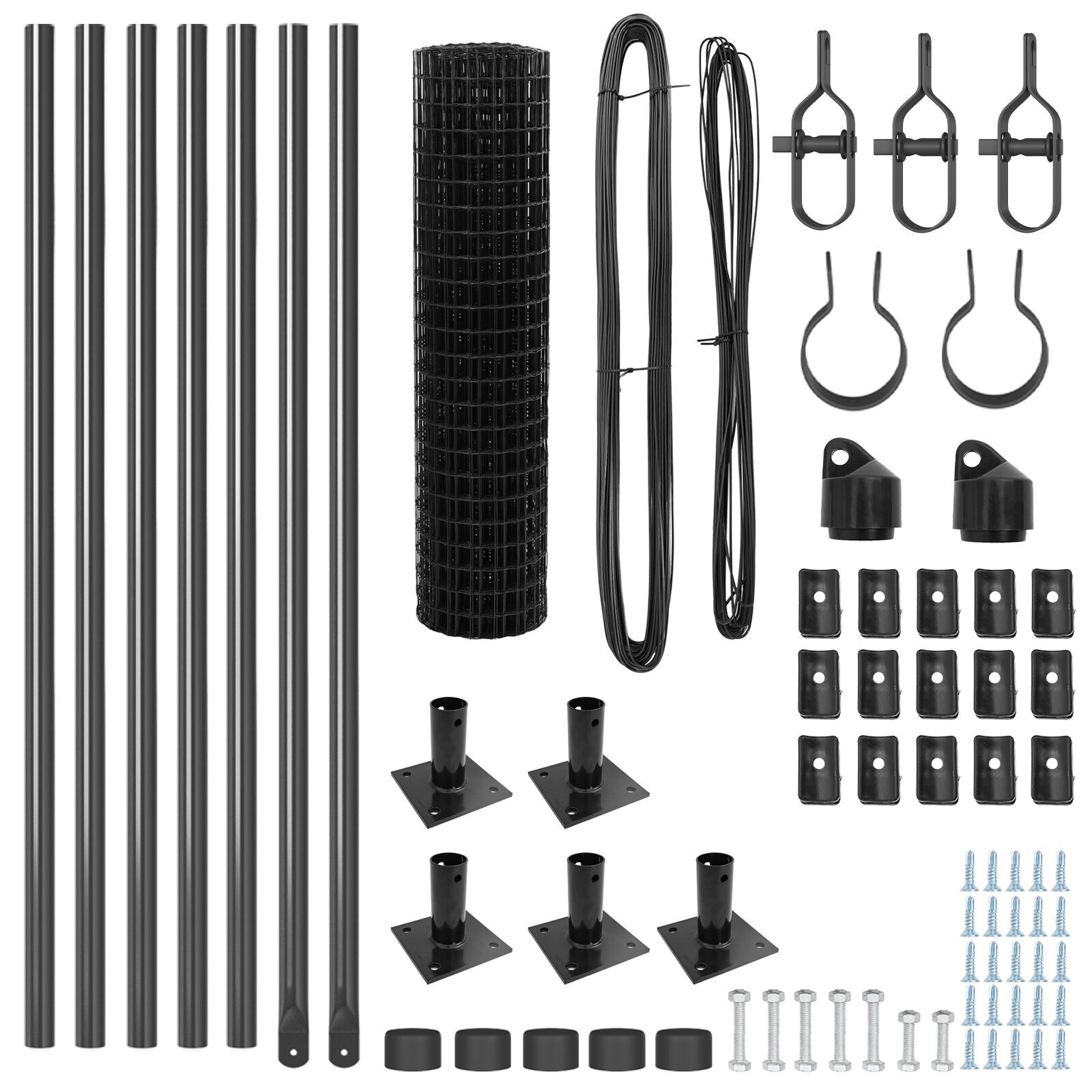 Împrejmuirea Euro cu 7 stâlpi flansați 0.4x10 m Oțel zincat GartenMobel Dekor