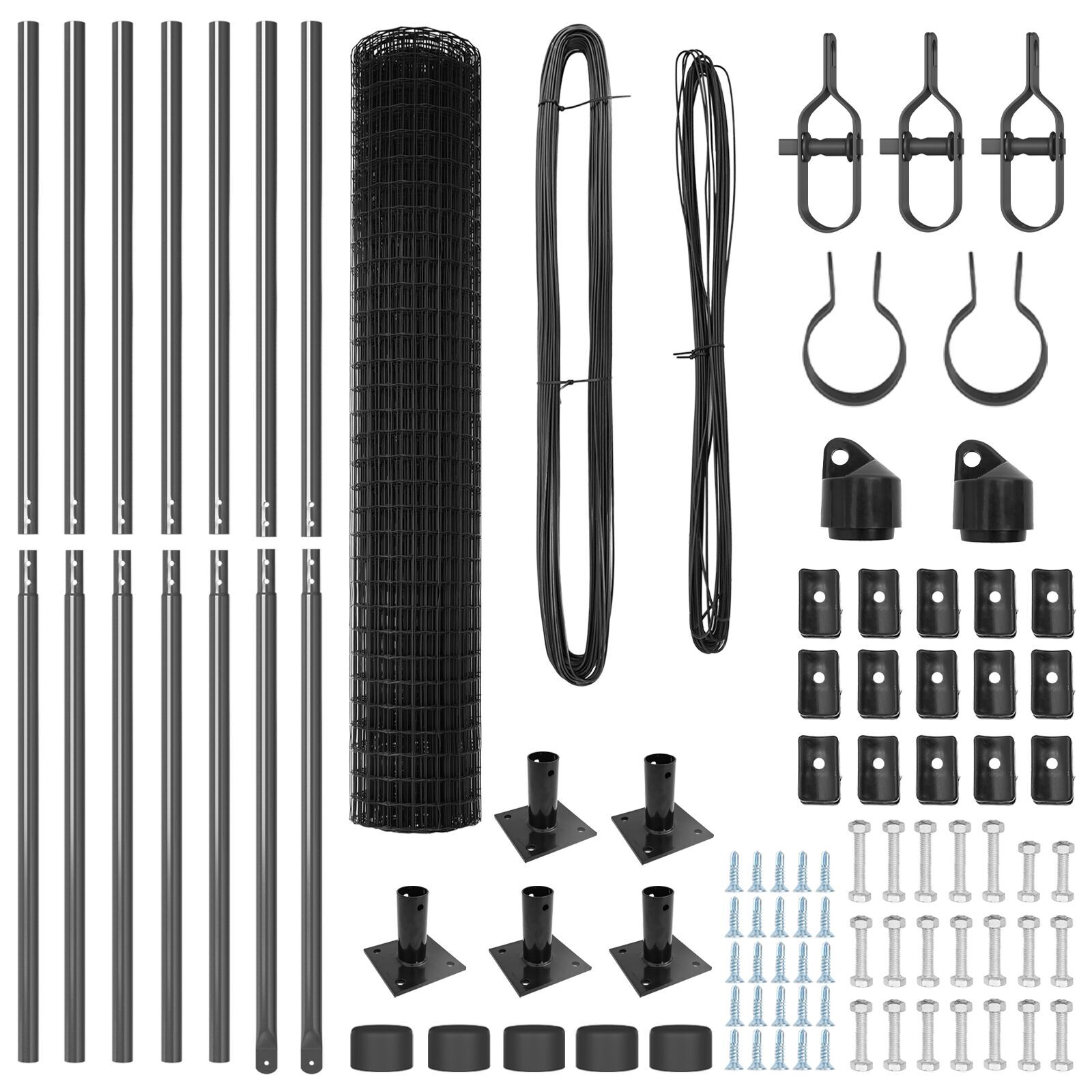 Împrejmuirea Euro cu 7 stâlpi flanșați 1.6x10 m din oțel zincat GartenMobel Dekor