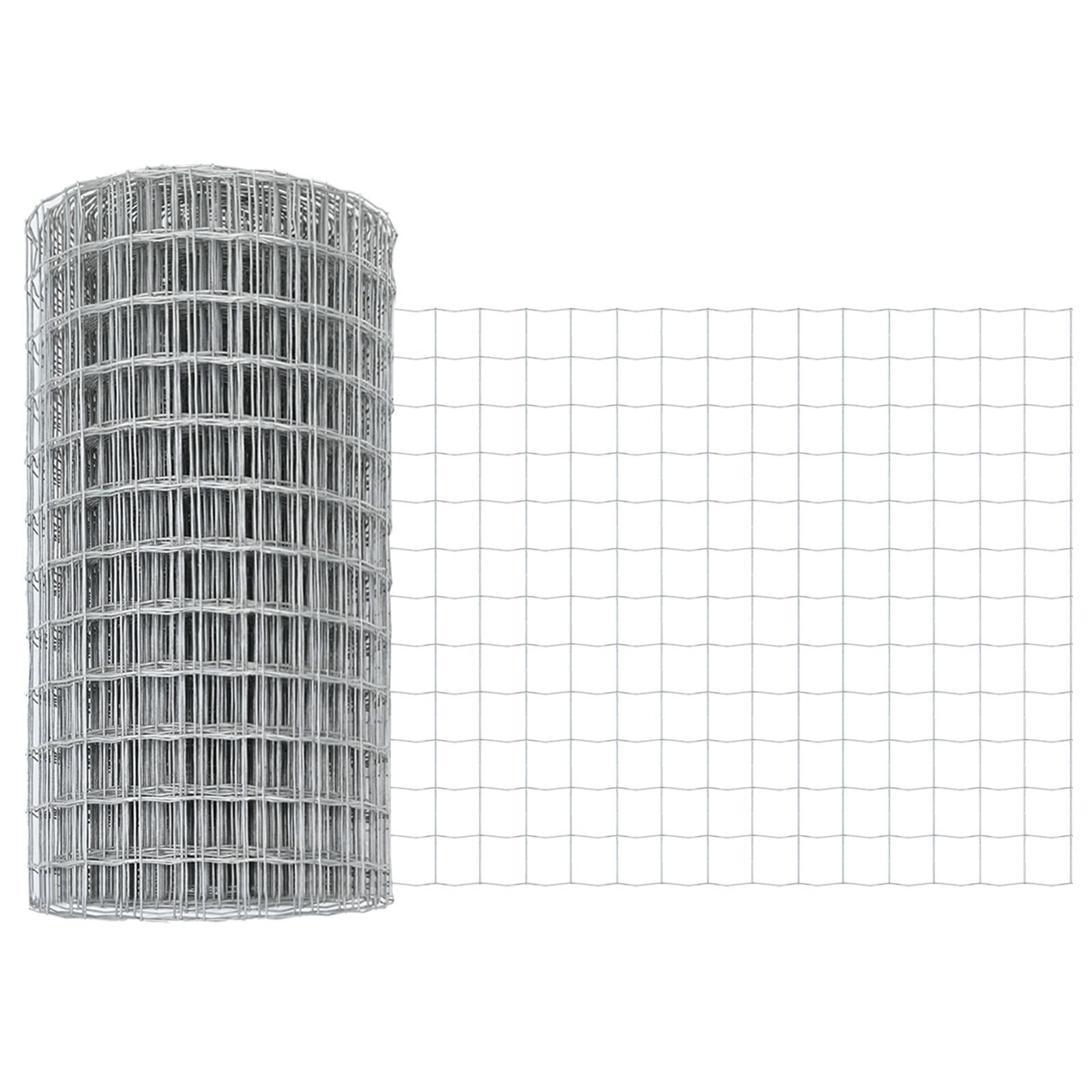 Euro Fence cu 7 Stâlpi Flanați 0.6x10 m Oțel galvanizat GartenMobel Dekor