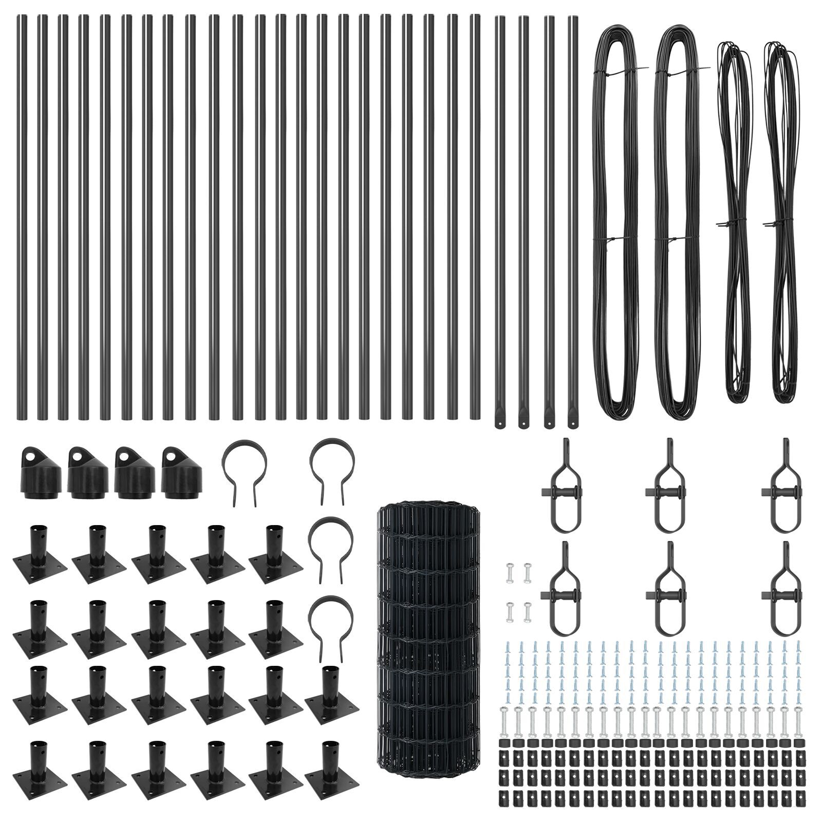 Gard Euro cu 13 Stâlpi Flanșați 0.6x50 m Oțel galvanizat GartenMobel Dekor