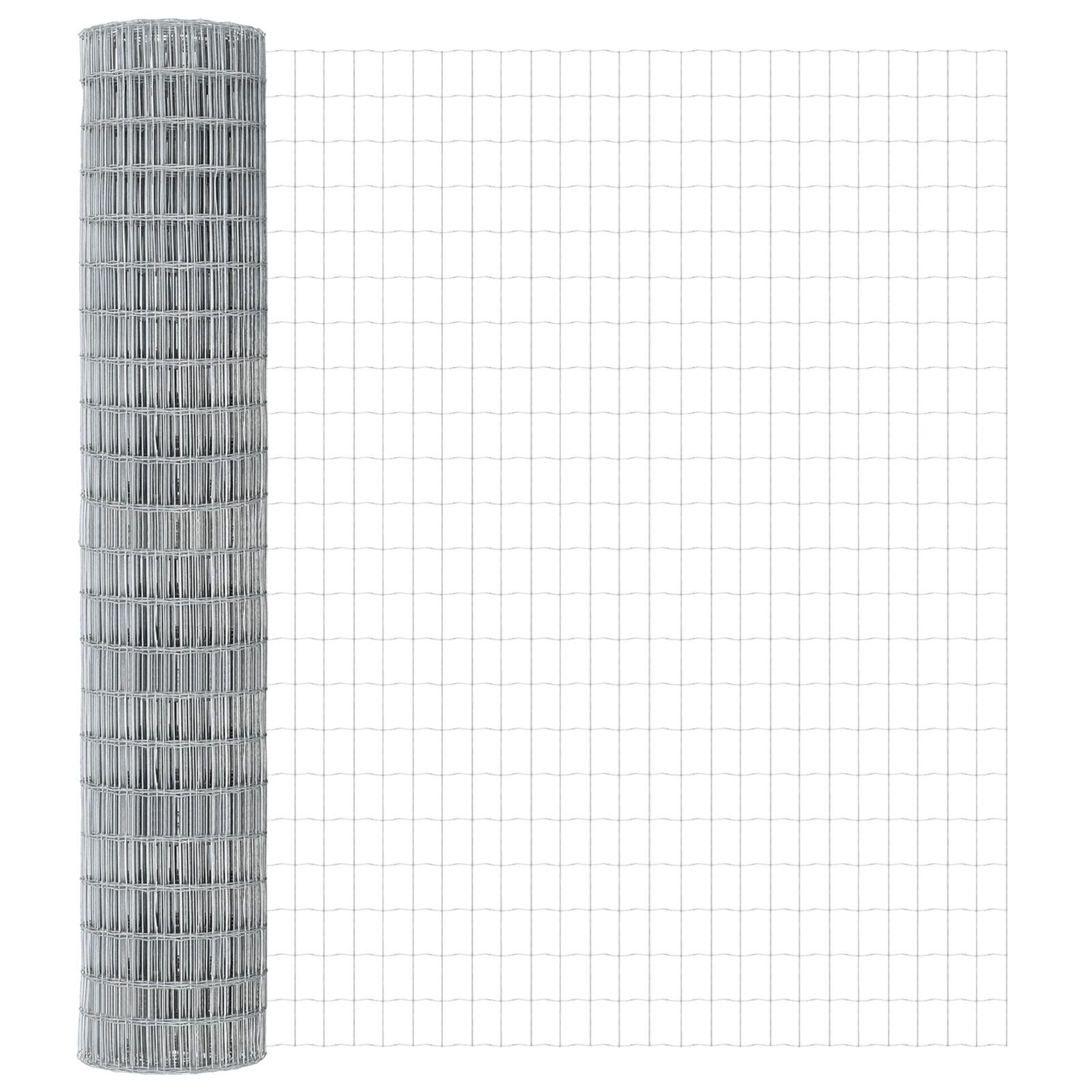 Gard Euro cu 7 Stâlpi Flanșati 1.6x10 m Oțel Zincat GartenMobel Dekor