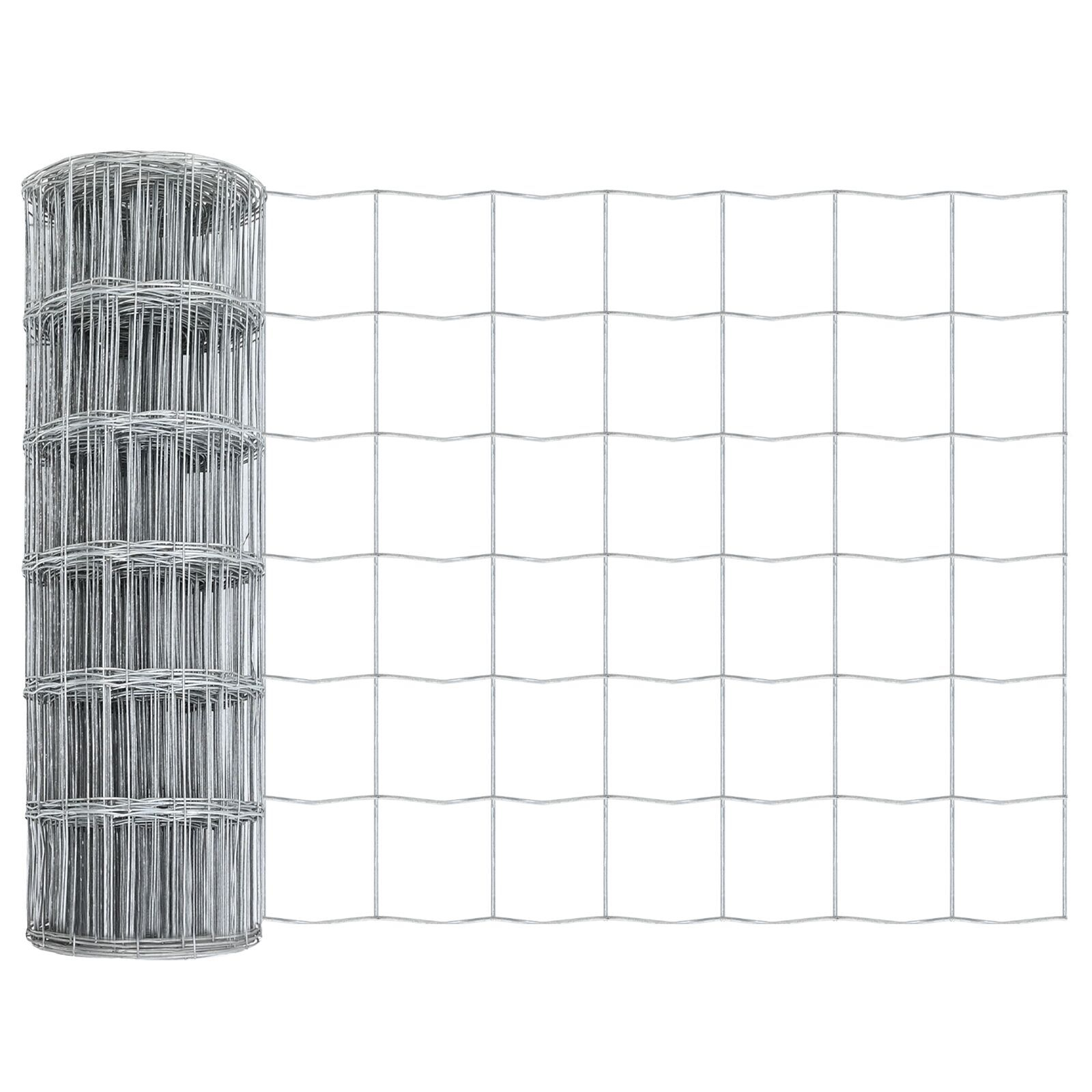 Gard Euro cu 13 stâlpi flanșați 0.4x50 m Oțel galvanizat GartenMobel Dekor