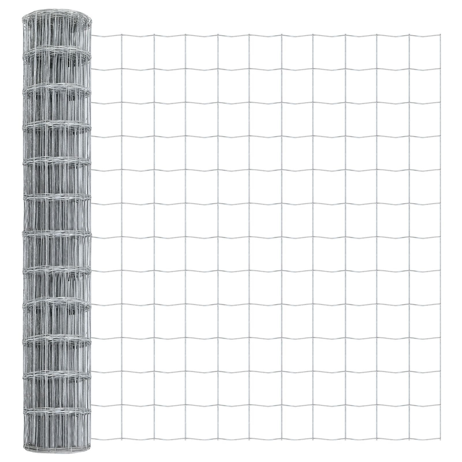 Gard Euro cu 13 stâlpi flanșați 1x25 m Oțel galvanizat GartenMobel Dekor