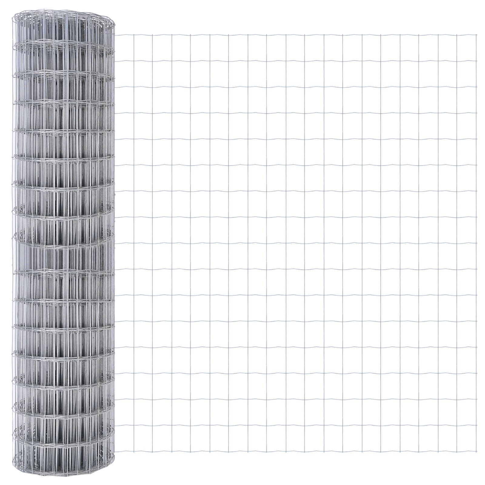 Gard Euro cu 7 stâlpi flansați 1x10 m Oțel galvanizat GartenMobel Dekor