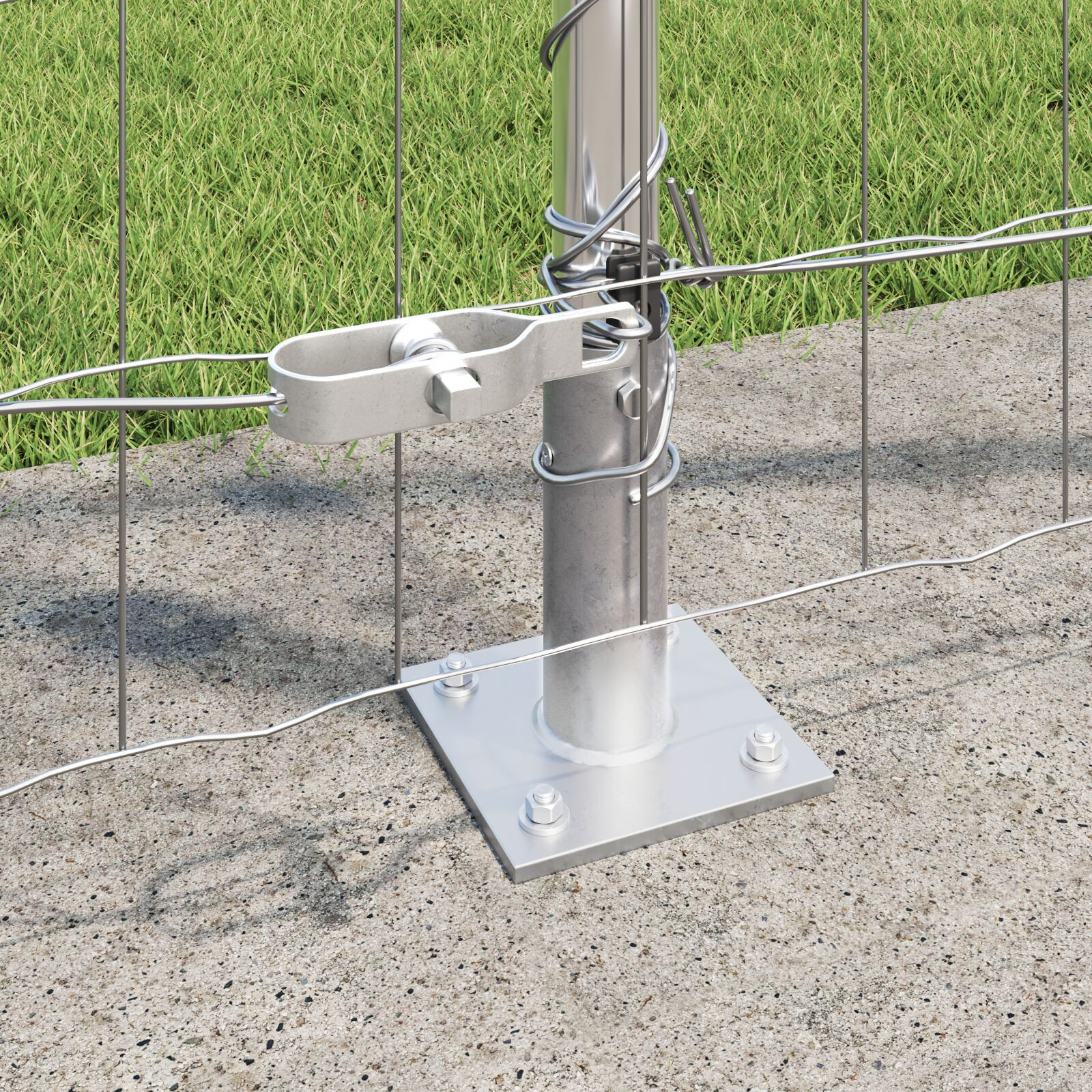 Împrejmuirea Euro cu 13 stâlpi flandrați 1.2x25 m Oțel galvanizat GartenMobel Dekor