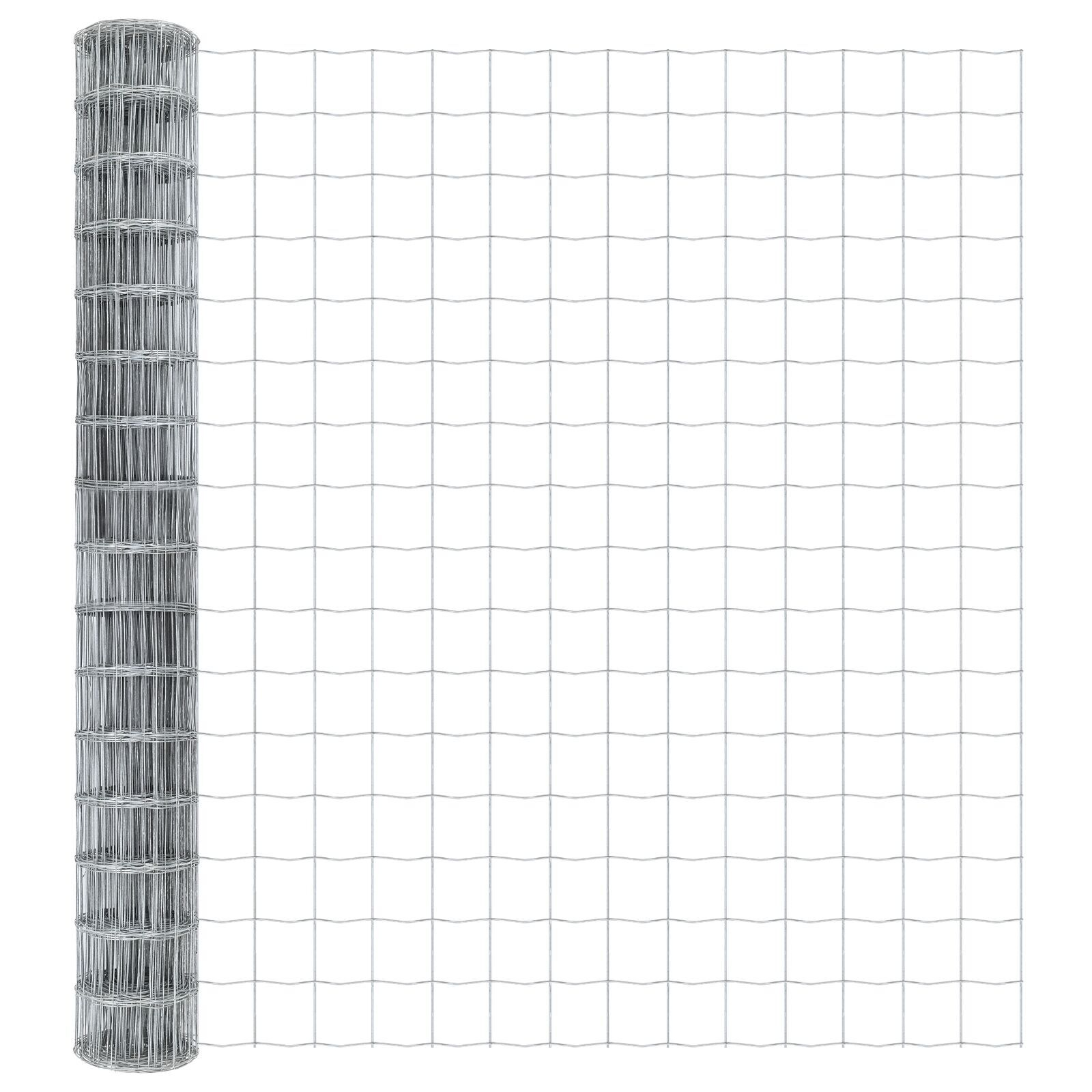 Împrejmuirea Euro de la cu 7 stâlpi flanșați 1.5x10 m Oțel galvanizat GartenMobel Dekor