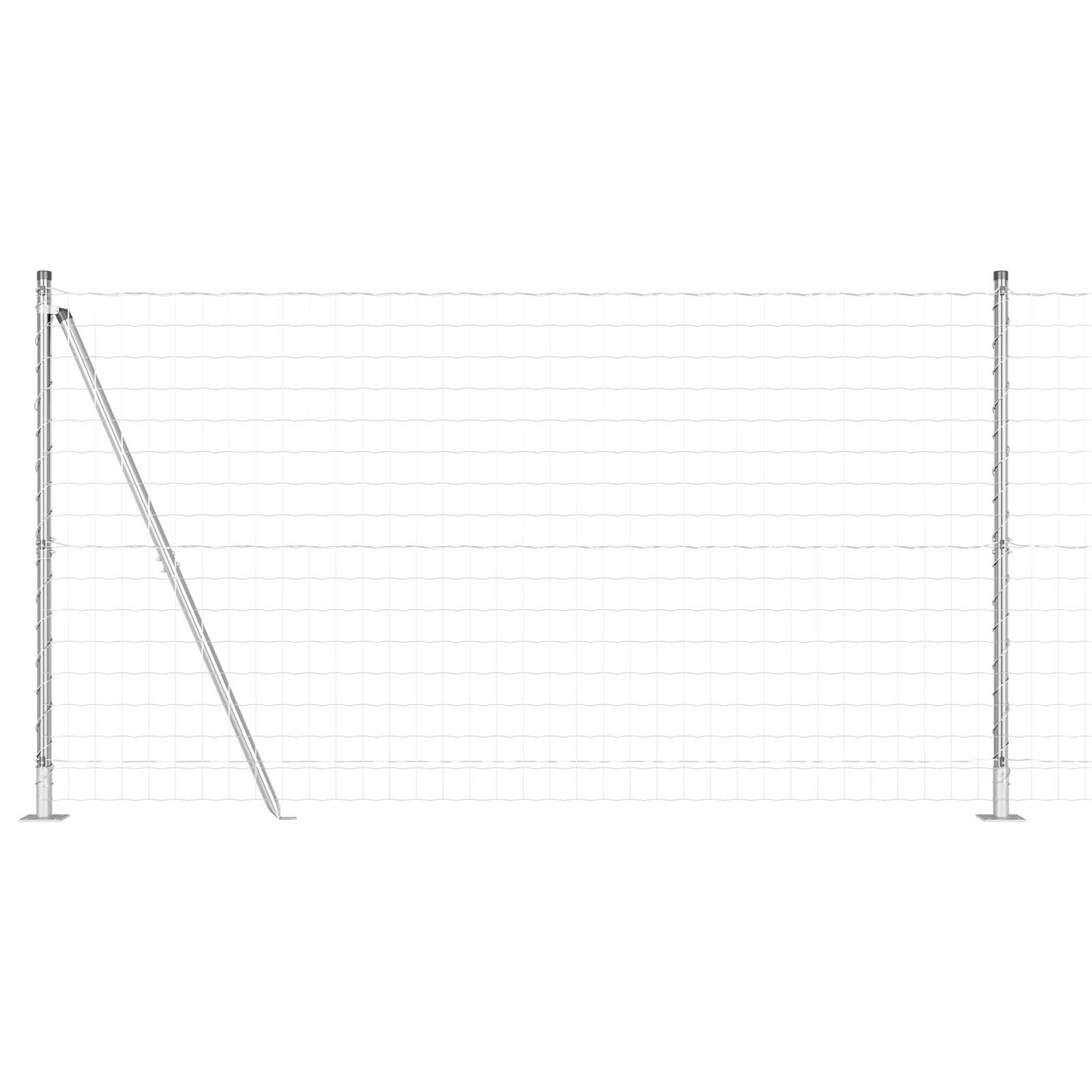 Euro Fence cu 13 Stâlpi Flansa 1.2x25 m Oțel Zincat GartenMobel Dekor