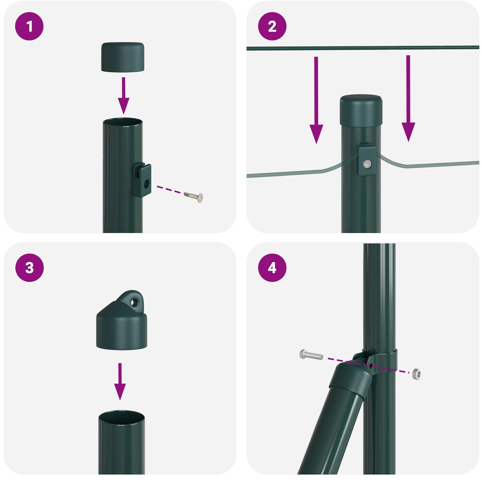 Gard din Plasă Sudată cu 13 Stâlpi Verde 0.4x25 m Oțel GartenMobel Dekor