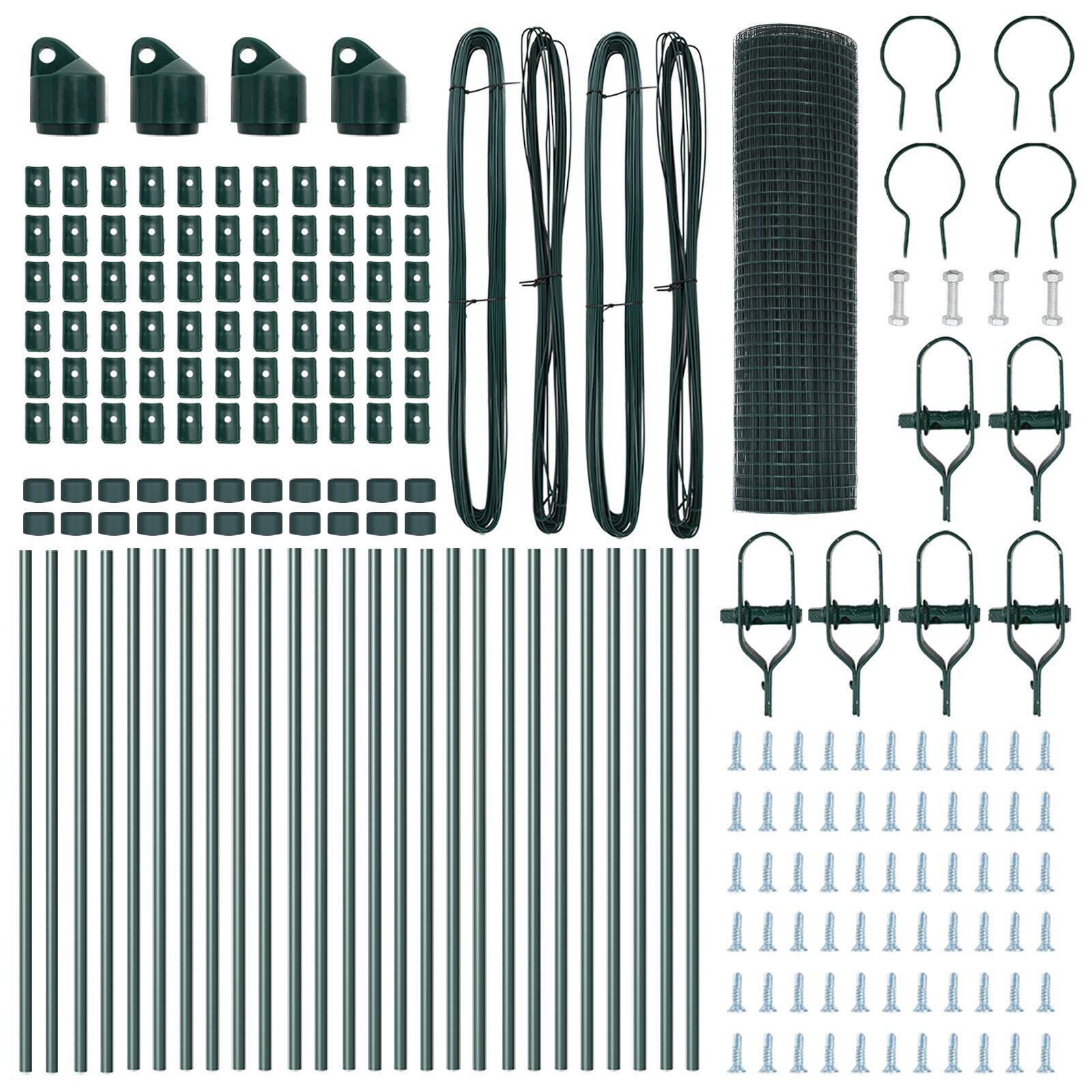 Gard din sârmă sudată cu 13 stâlpi Verde 0.8x50 m Oțel GartenMobel Dekor