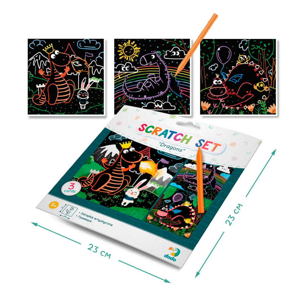 Set creativ de razuit - Dragoni PlayLearn Toys