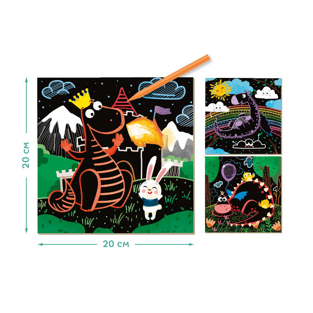 Set creativ de razuit - Dragoni PlayLearn Toys