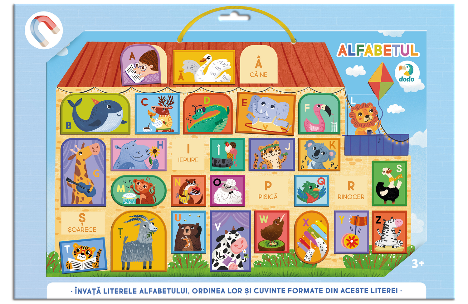 Tablita magnetica cu alfabetul ( limba romana) PlayLearn Toys
