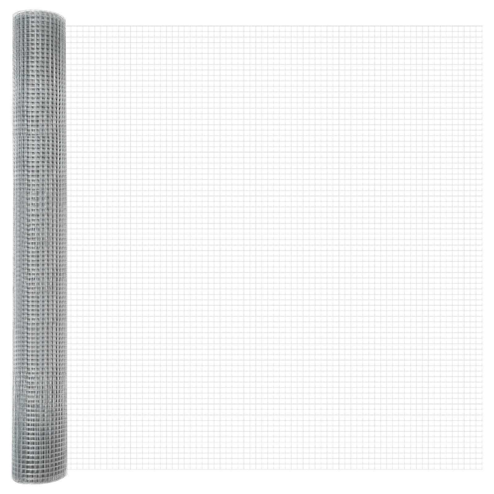 Gard Sârmă Sudată cu 7 Stâlpi de 1.2x10 m din Oțel Galvanizat GartenMobel Dekor