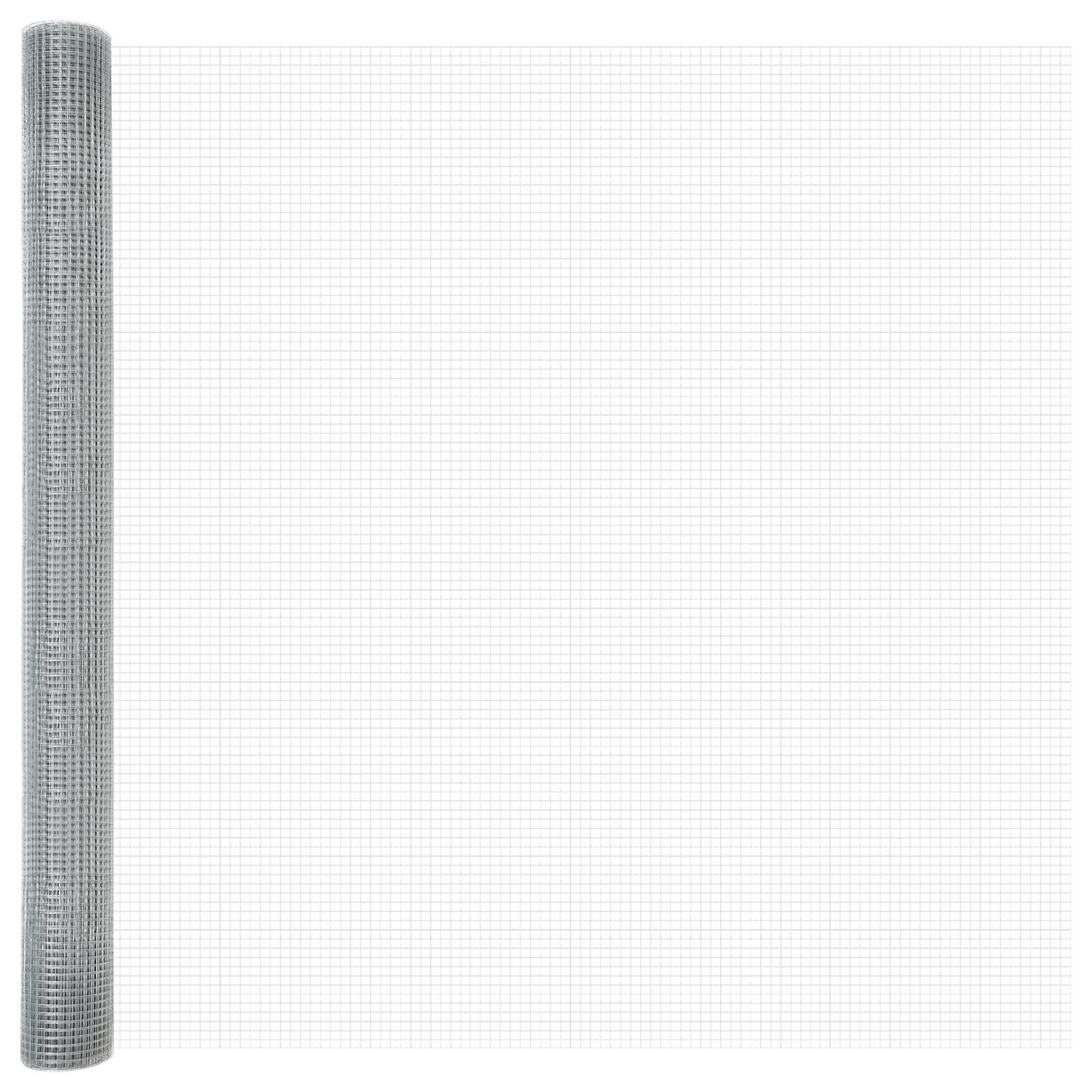 Gard din sârmă sudată cu 13 stâlpi înfipți 1.5x25 m Oțel galvanizat GartenMobel Dekor