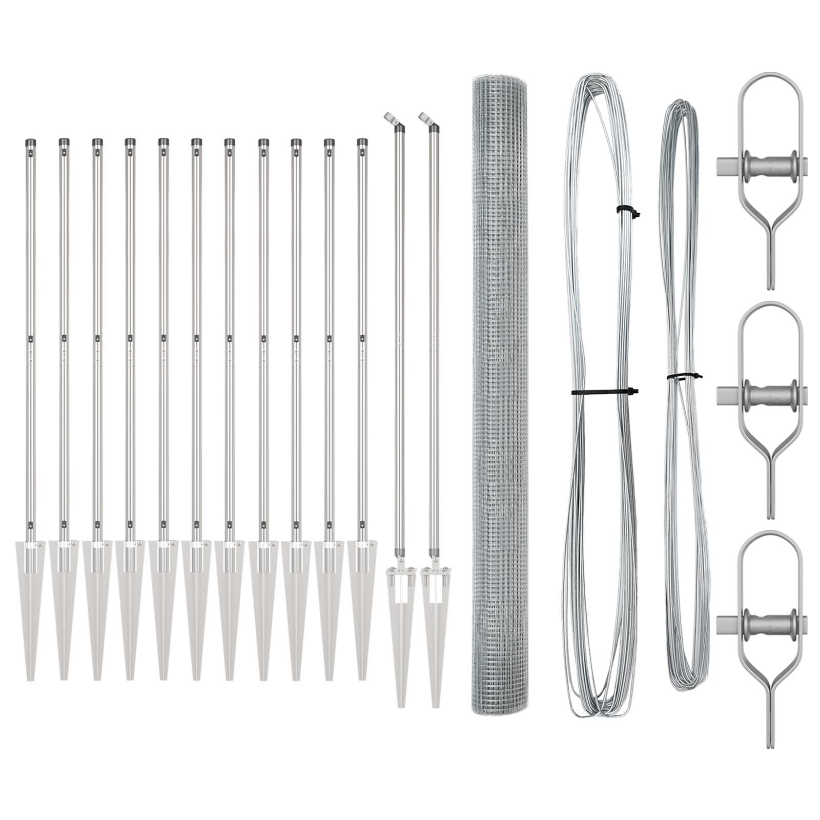 Gard din sârmă sudată cu 13 țevi cu vârf 1.5x25 m Oțel galvanizat GartenMobel Dekor