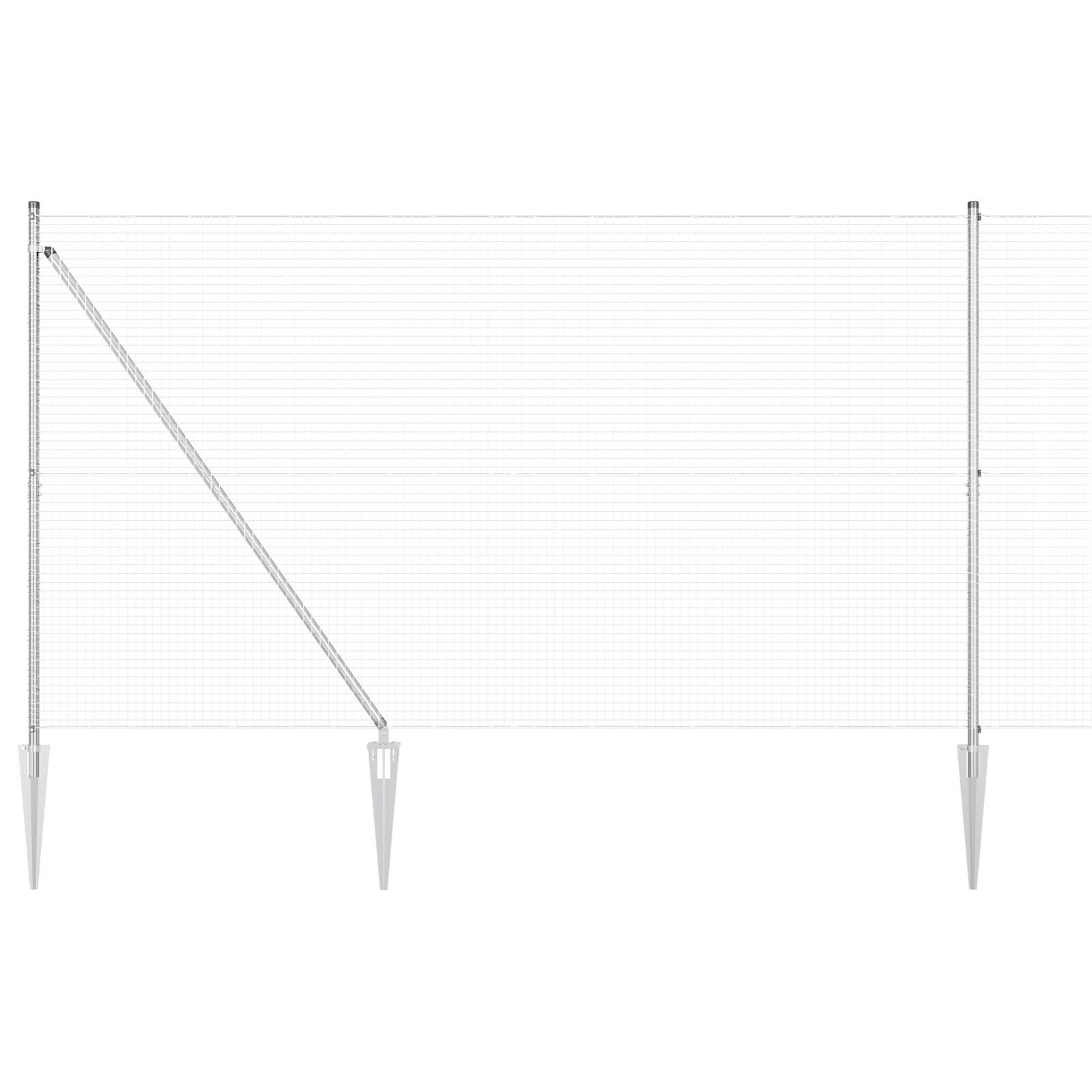 Set de Stâlpi pentru Gard Set de 2 Oțel galvanizat 10 x 1,5 m GartenMobel Dekor
