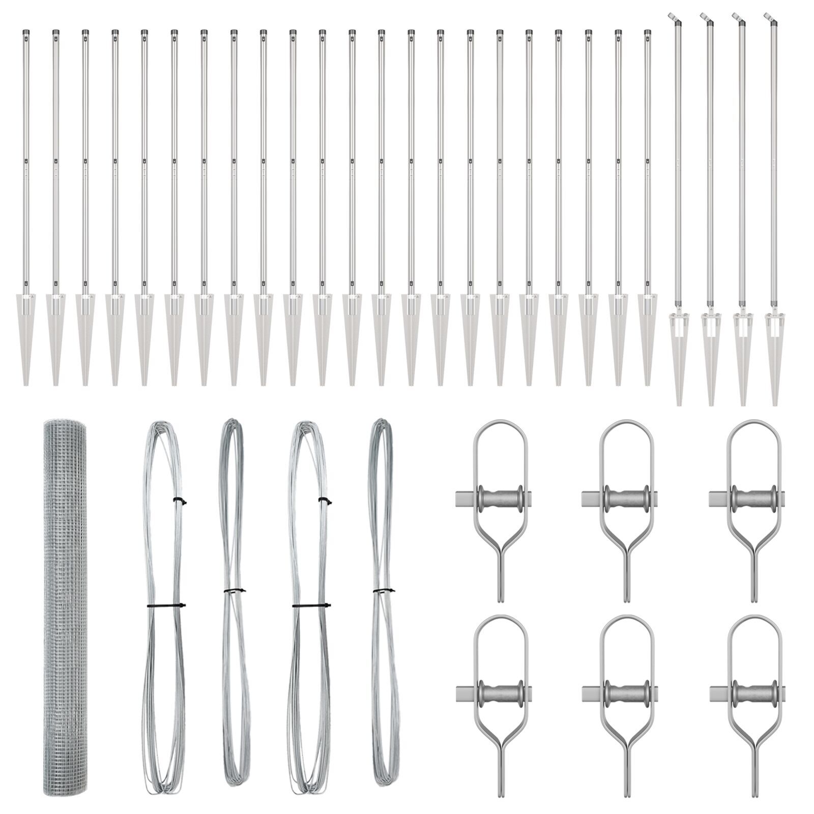 Gard cu Sârmă Sudată cu 13 Stâlpi cu Vârf 1.2x50 m Oțel Galvanizat GartenMobel Dekor